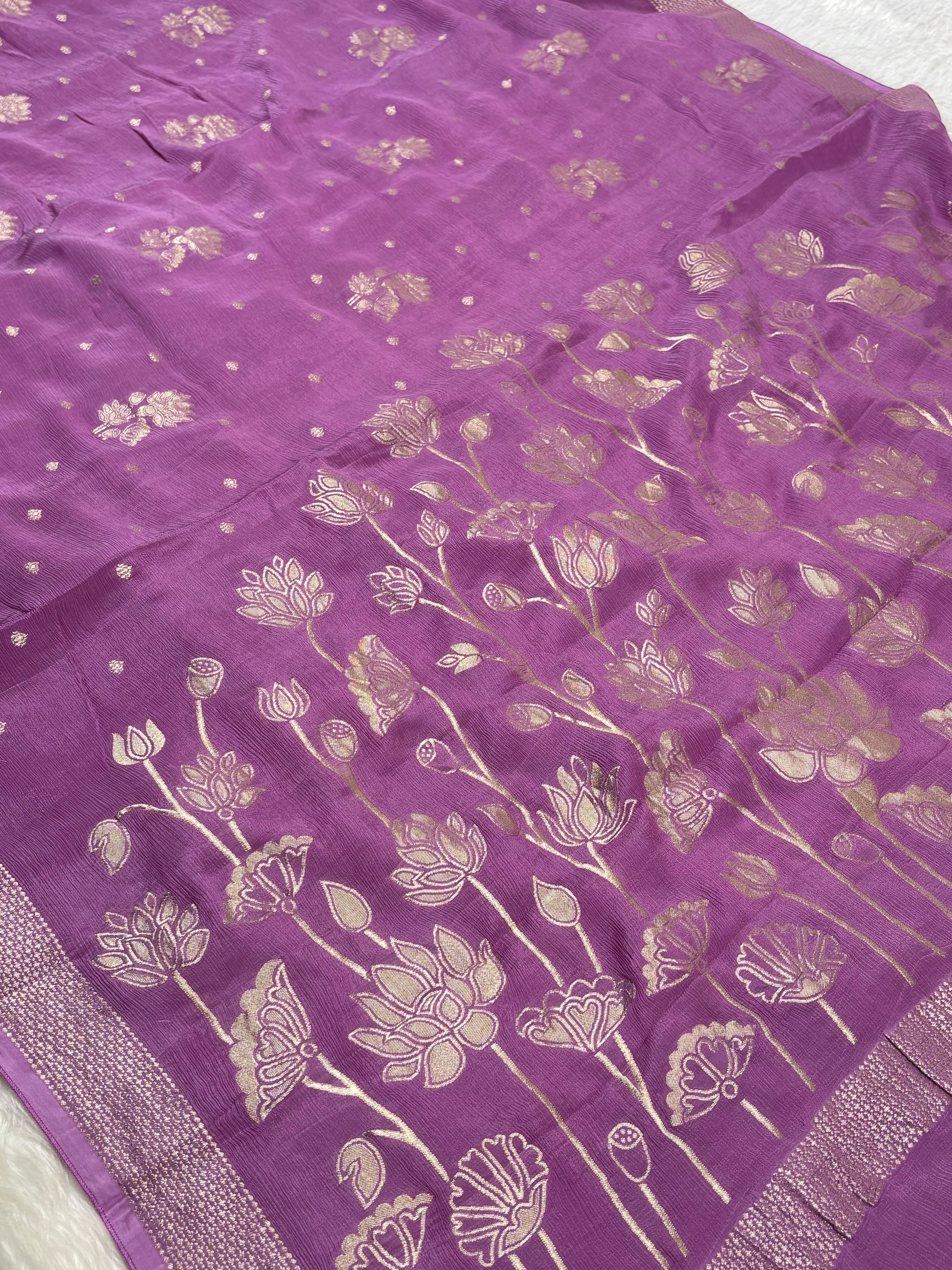Chinon Silk Banarasi Saree