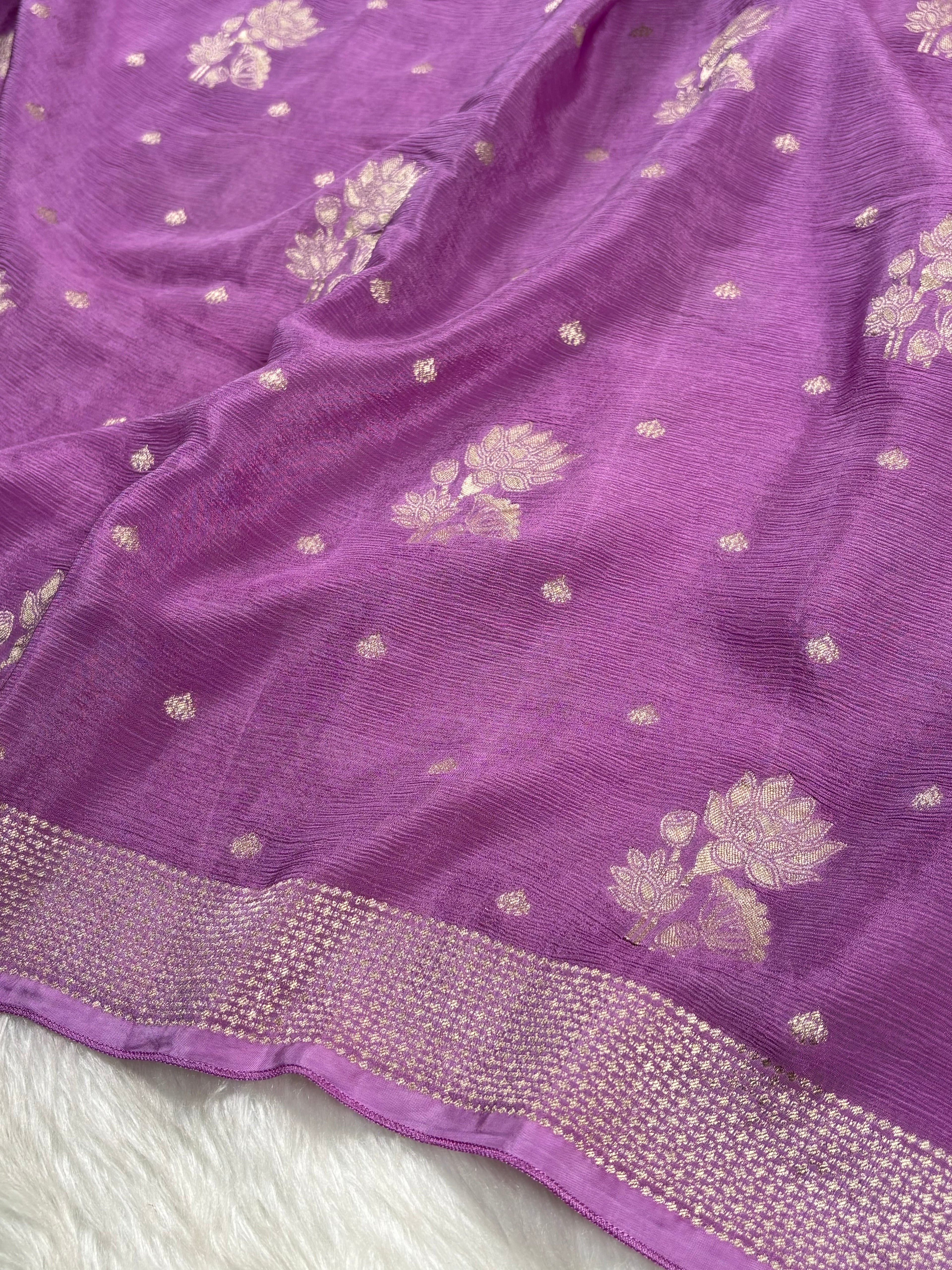 Chinon Silk Banarasi Saree