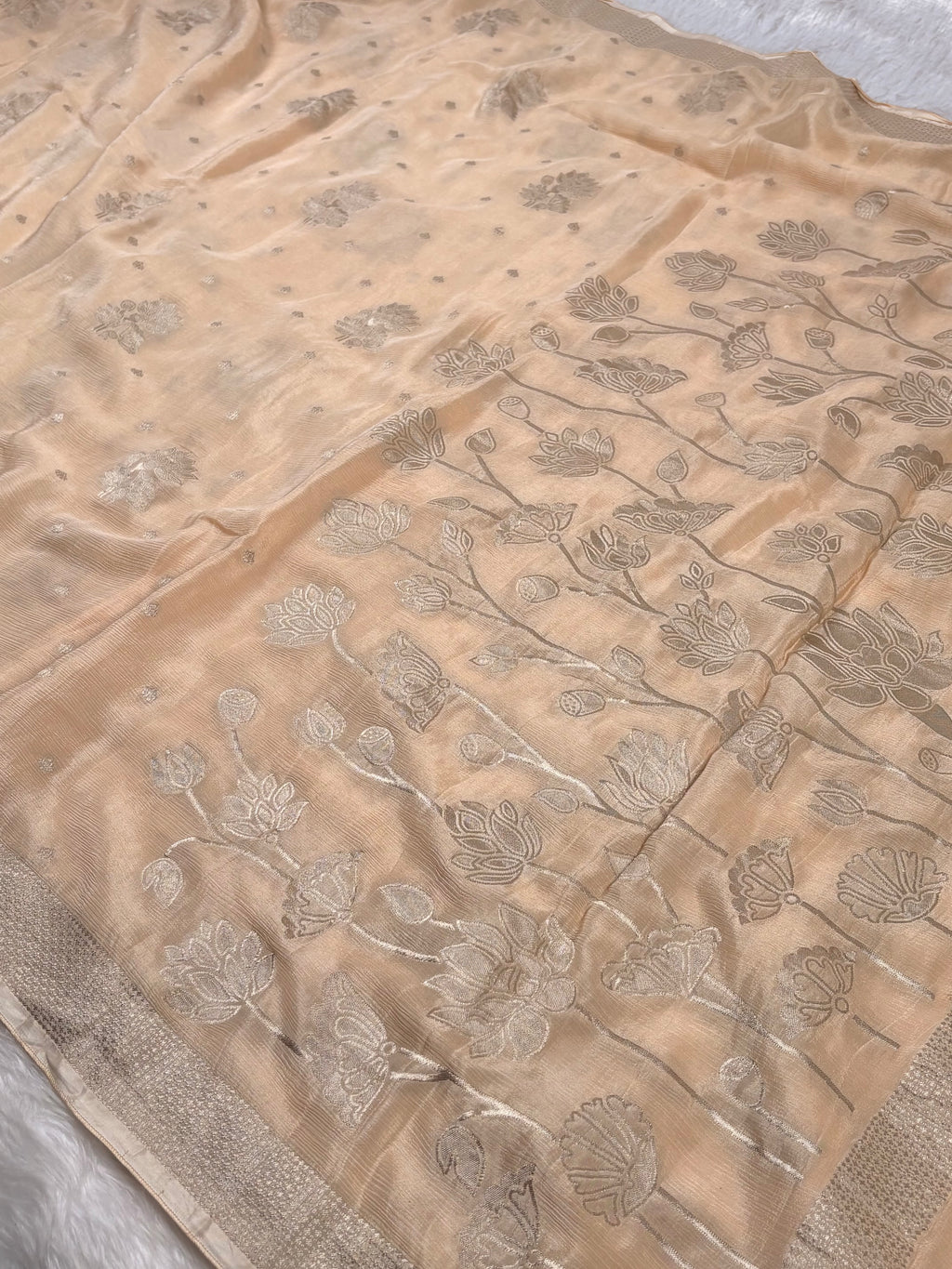Chinon Silk Banarasi Saree