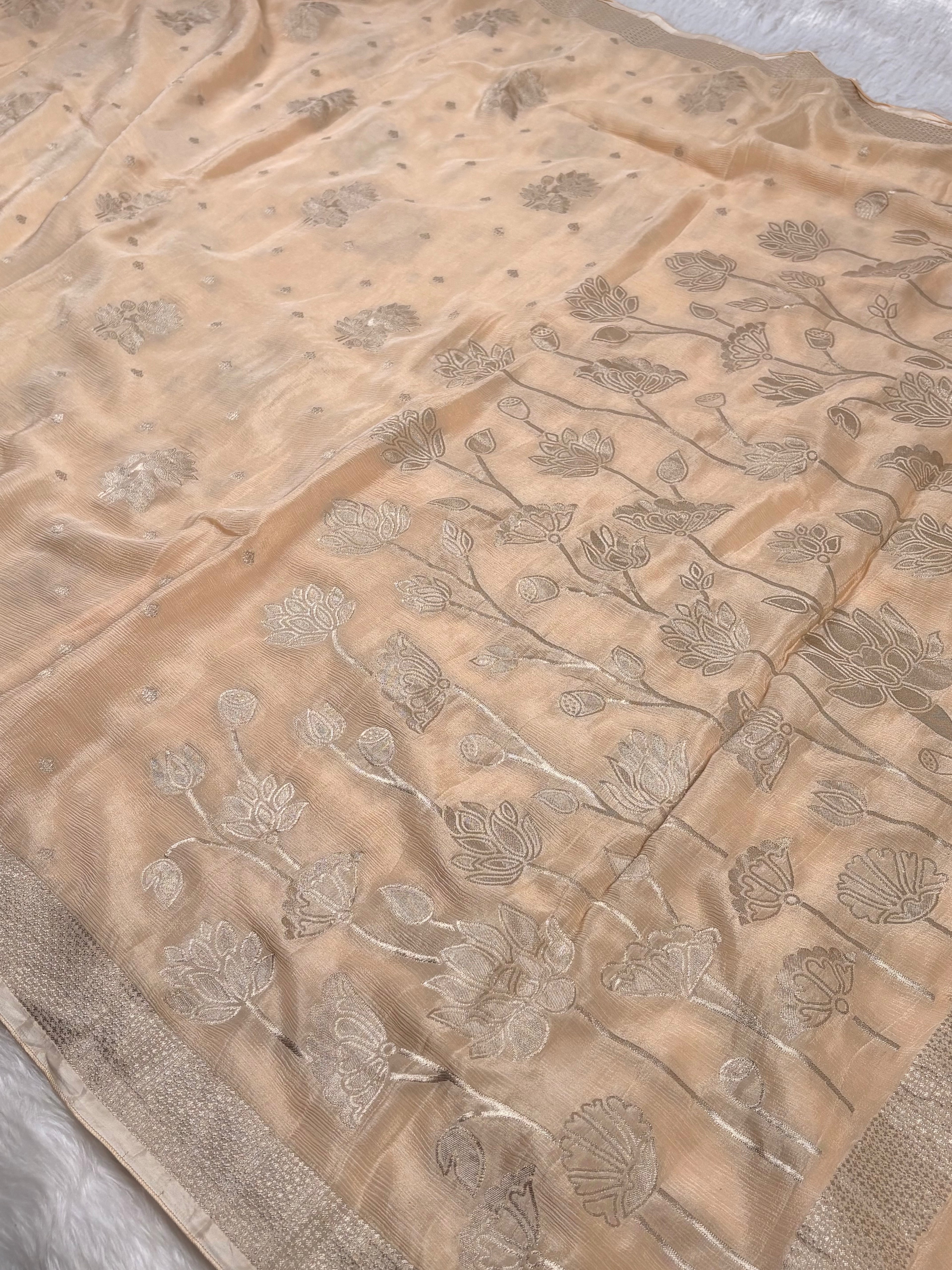 Chinon Silk Banarasi Saree