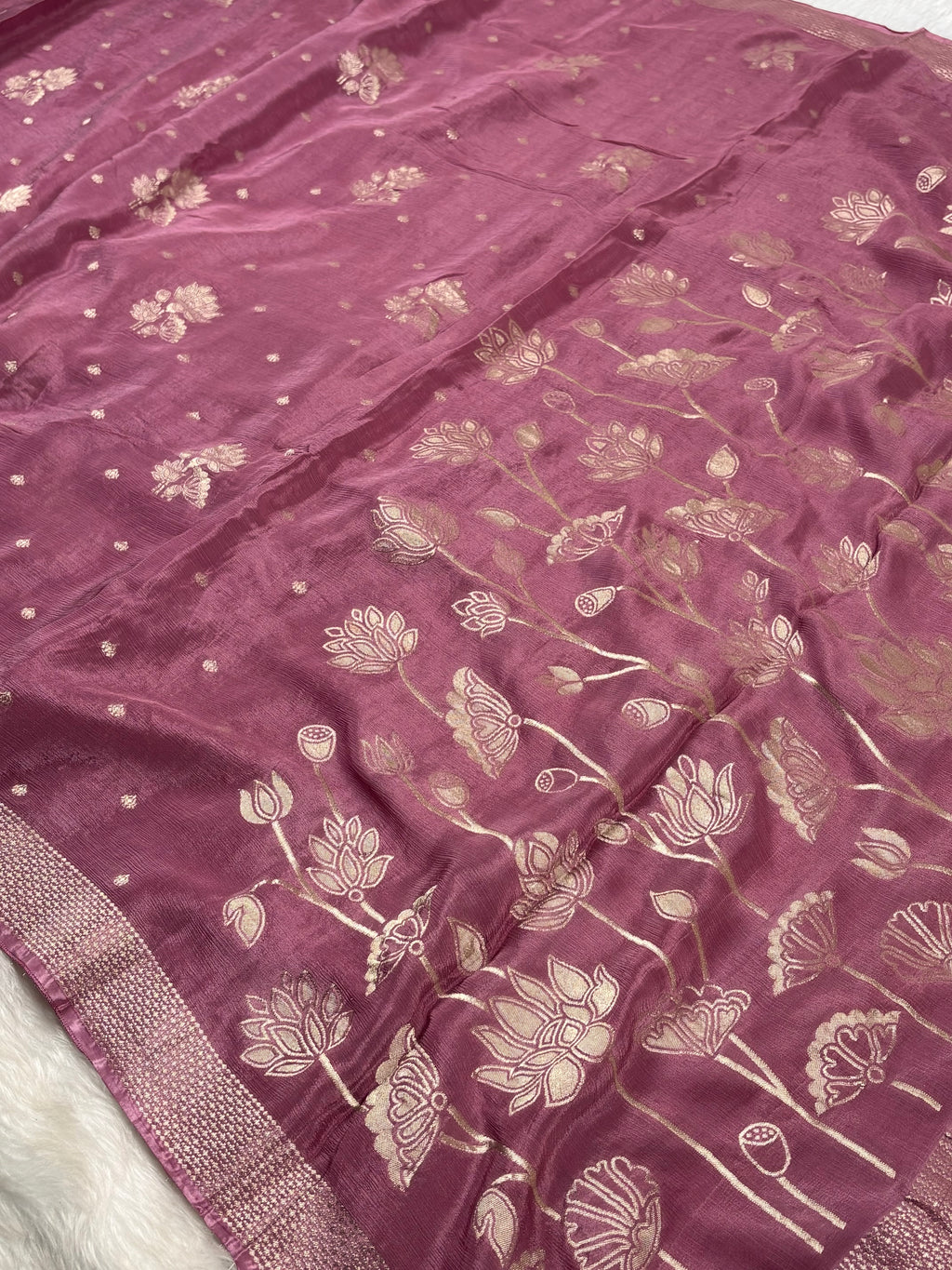 Chinon Silk Banarasi Saree