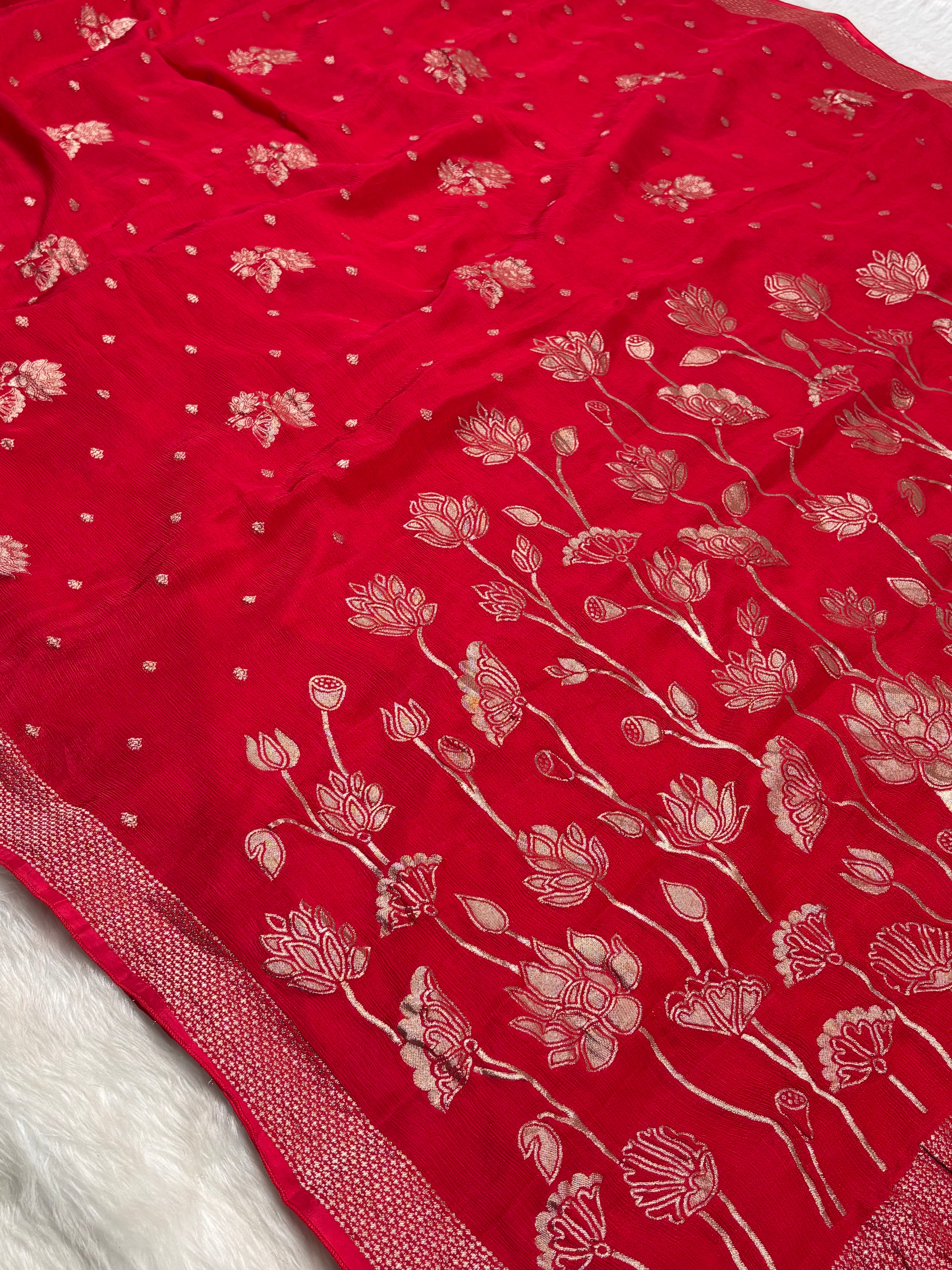 Chinon Silk banarasi Saree
