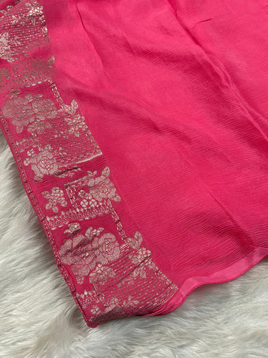 Chinon Silk Banarasi Saree
