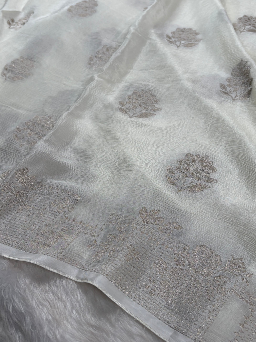 Chinon Silk Banarasi Saree
