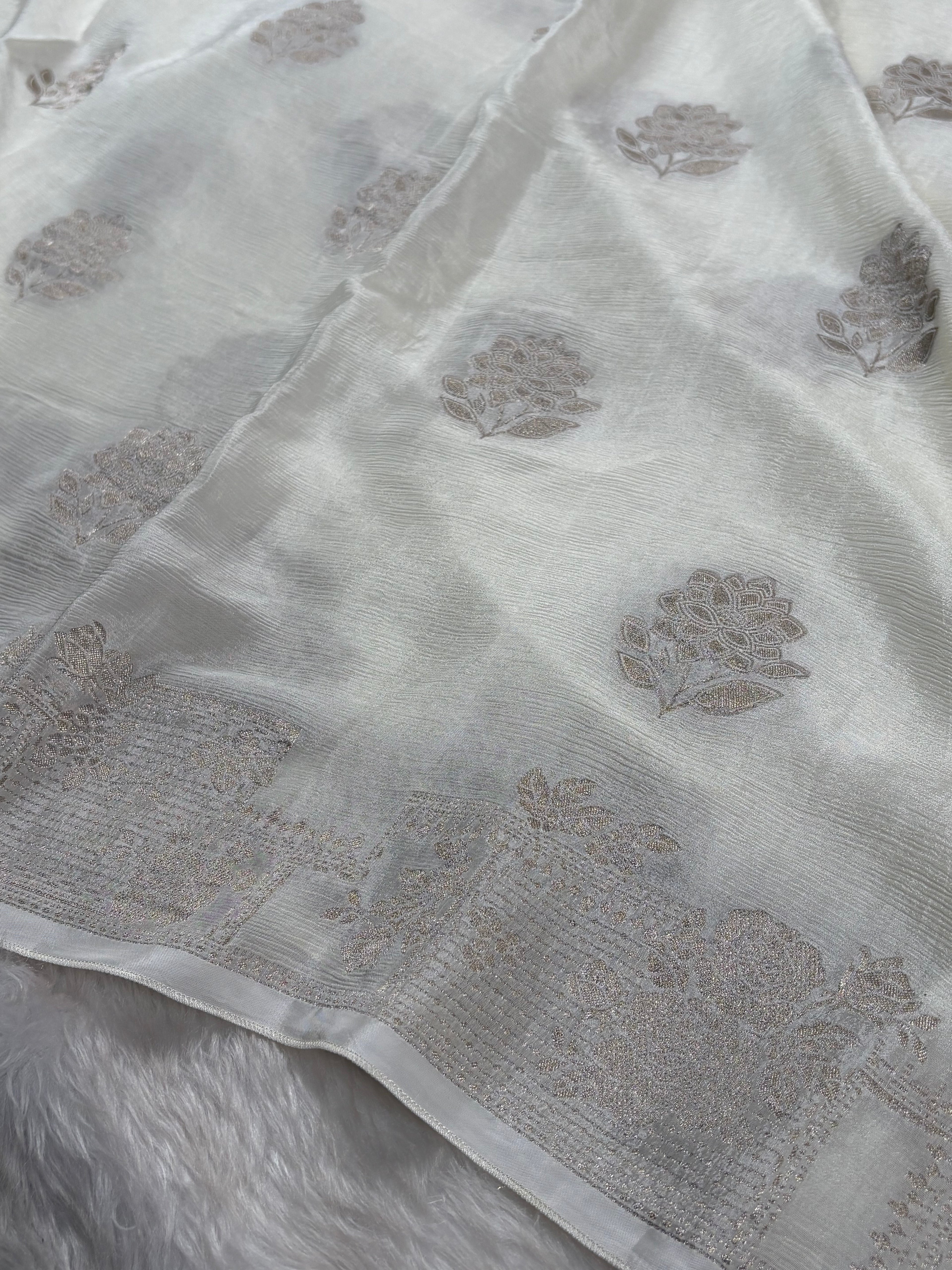 Chinon Silk Banarasi Saree