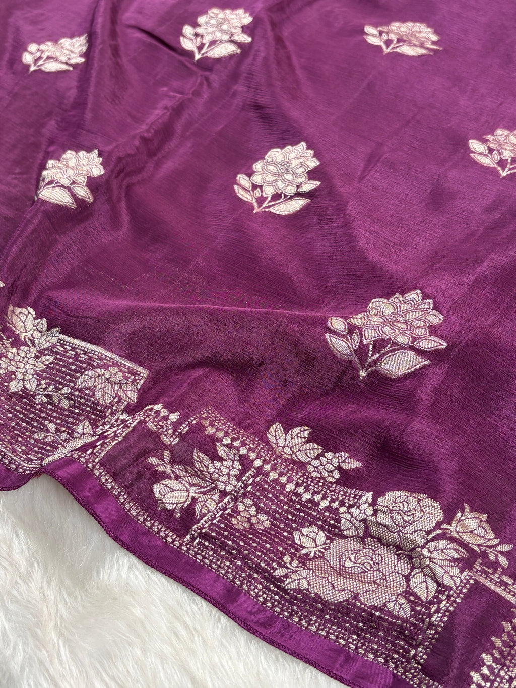 Chinon Silk Banarasi Saree