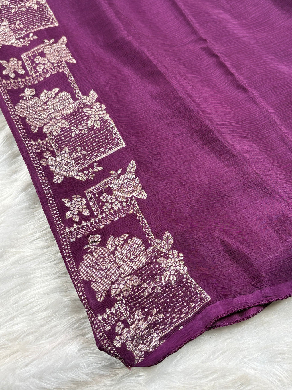 Chinon Silk Banarasi Saree