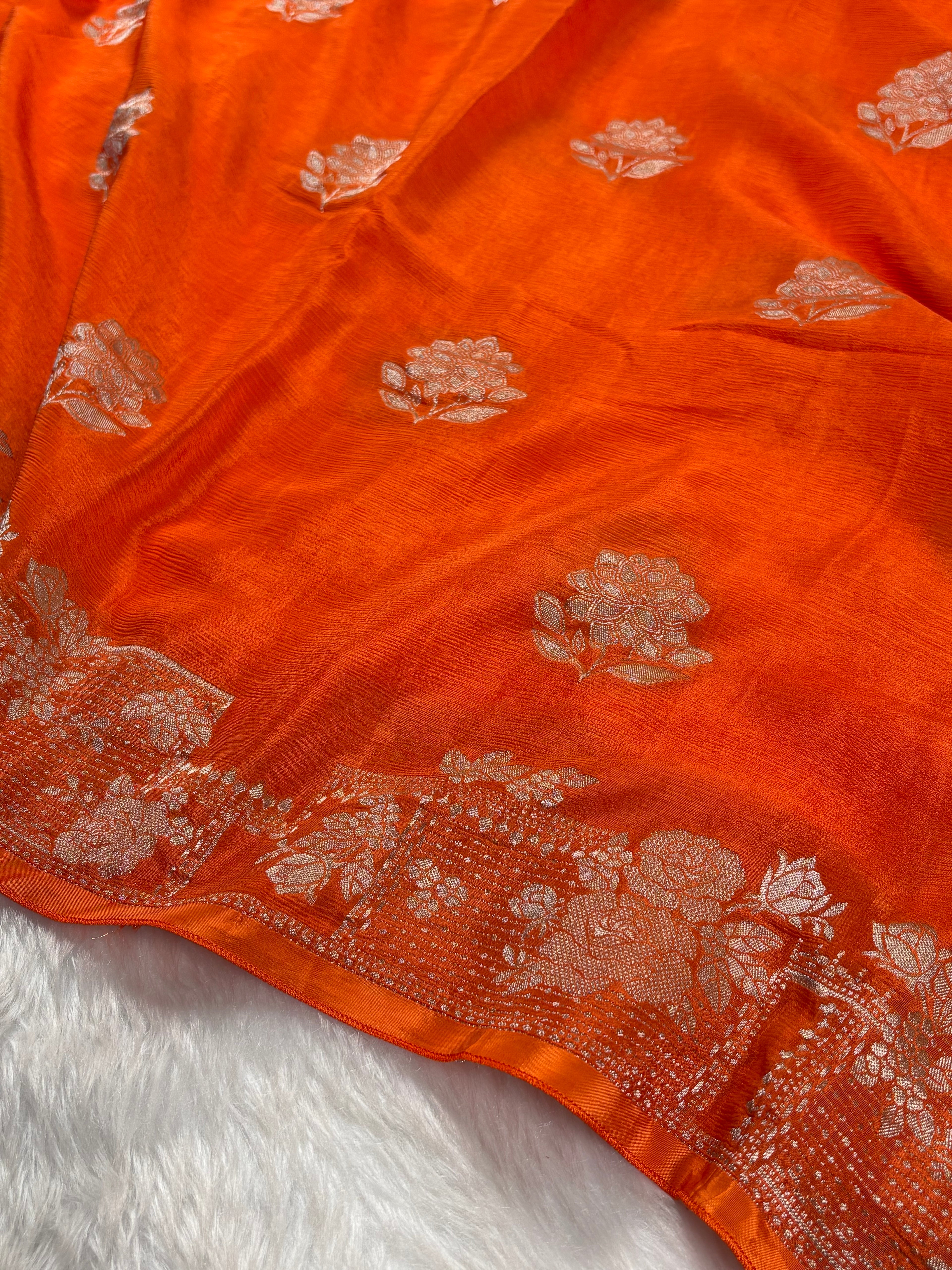 Chinon Silk Banarasi Saree