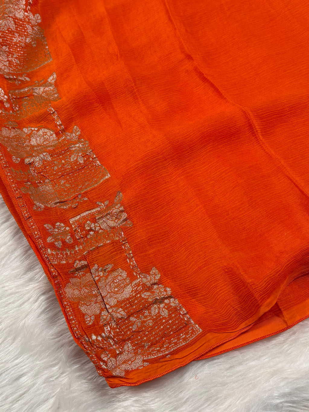 Chinon Silk Banarasi Saree