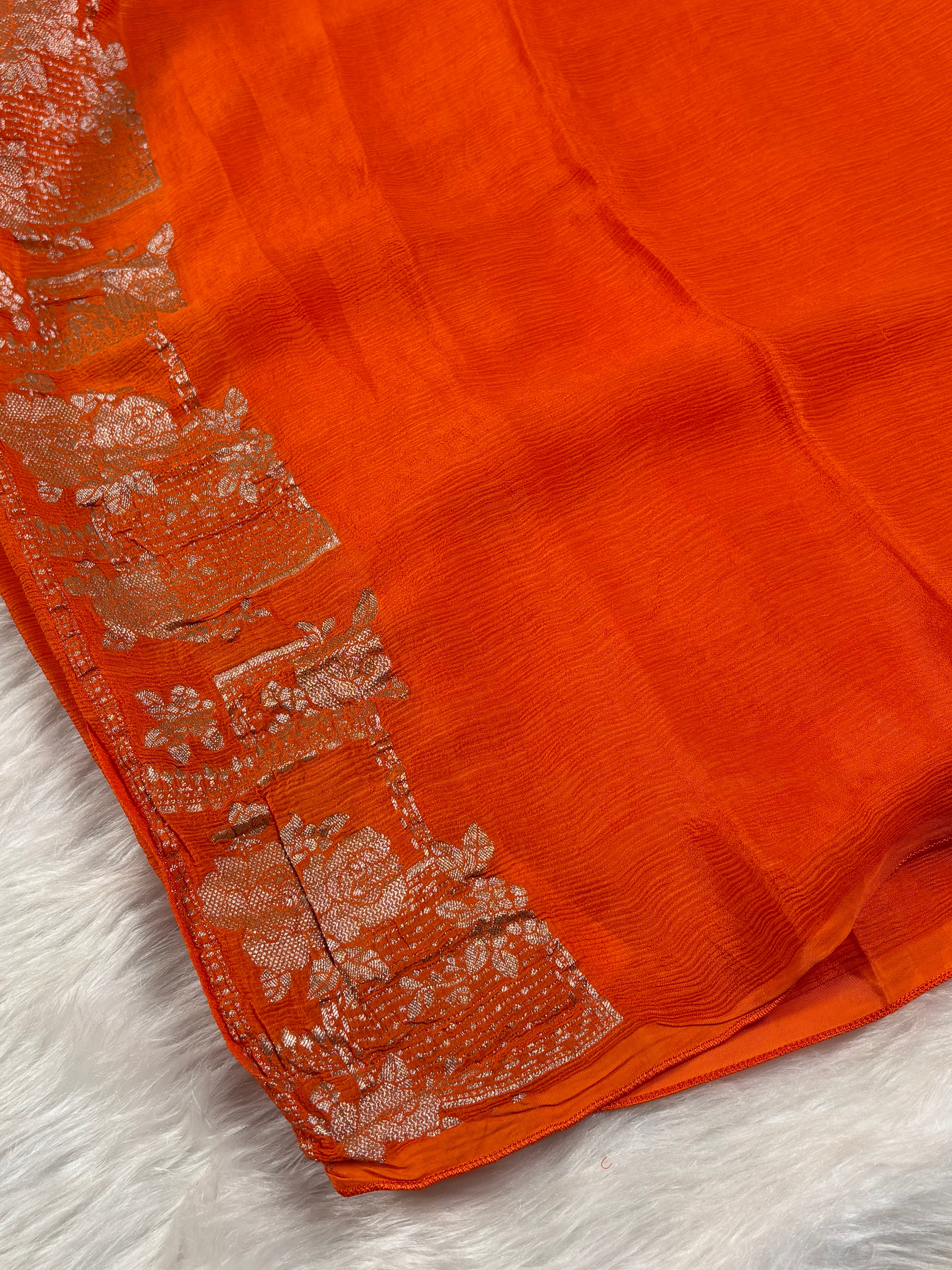 Chinon Silk Banarasi Saree