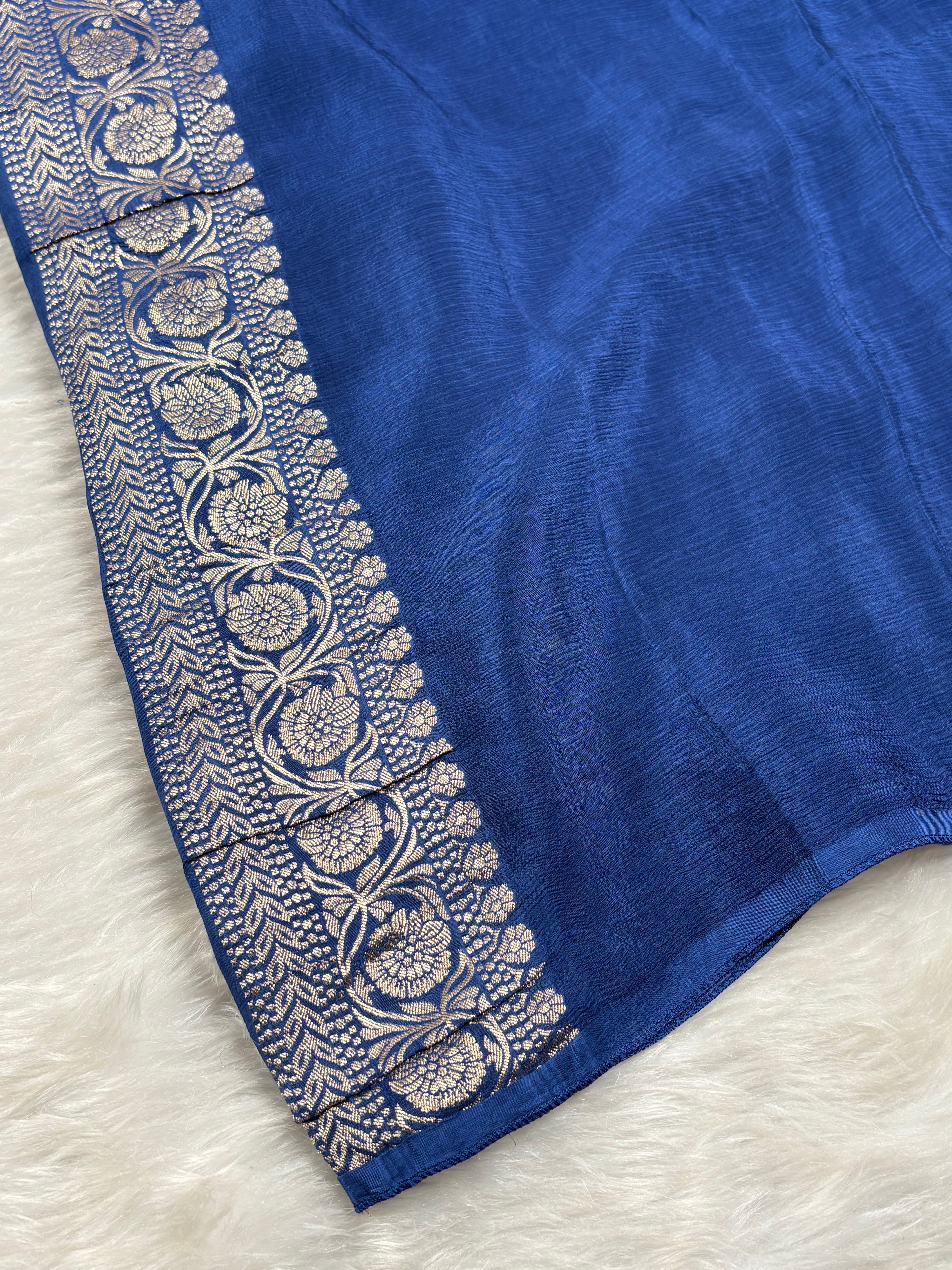 Chinon Silk Mina Banarasi Saree