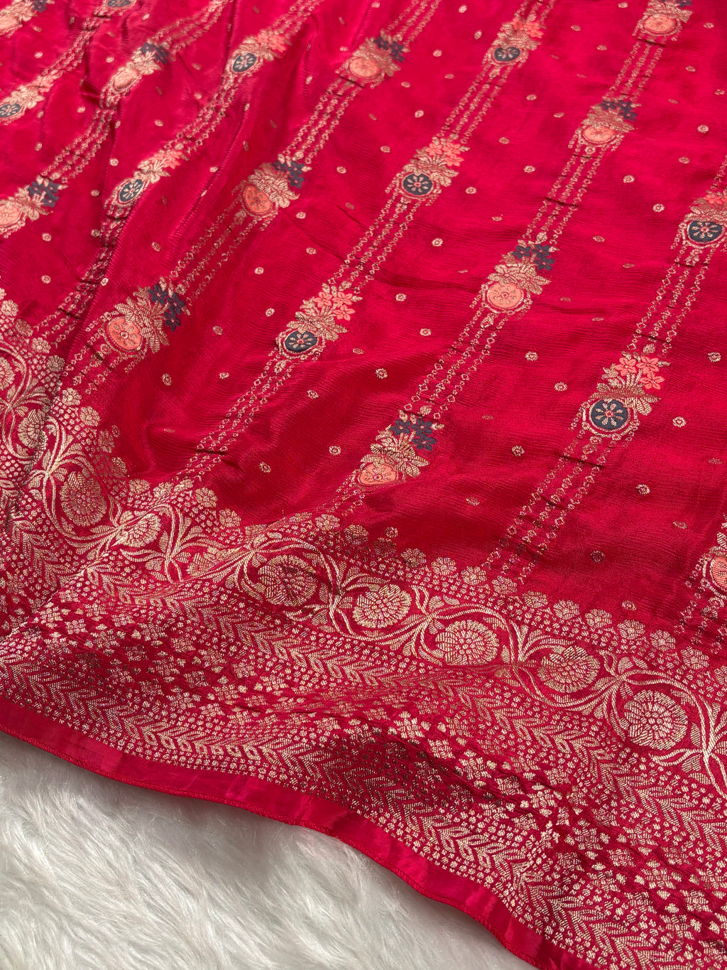 Chinon Silk Mina banarasi Saree
