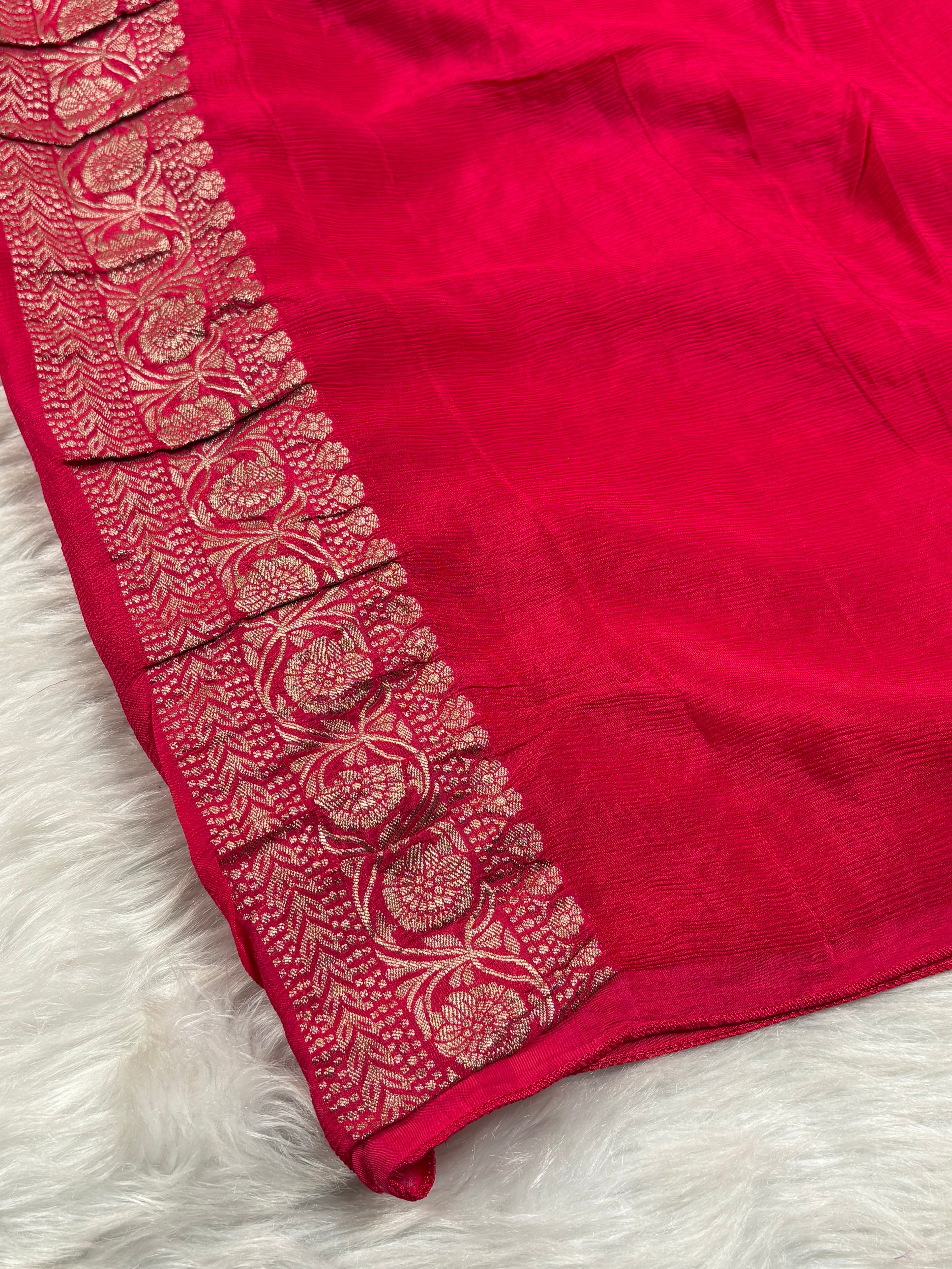 Chinon Silk Mina banarasi Saree