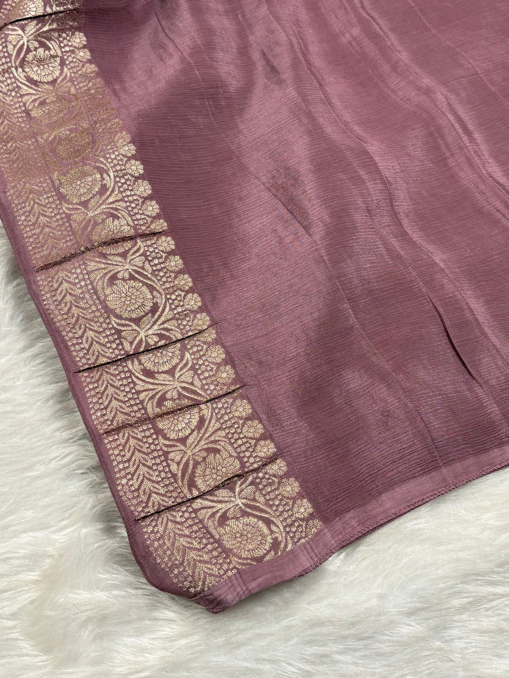 Chinon Silk Mina Banarasi Saree