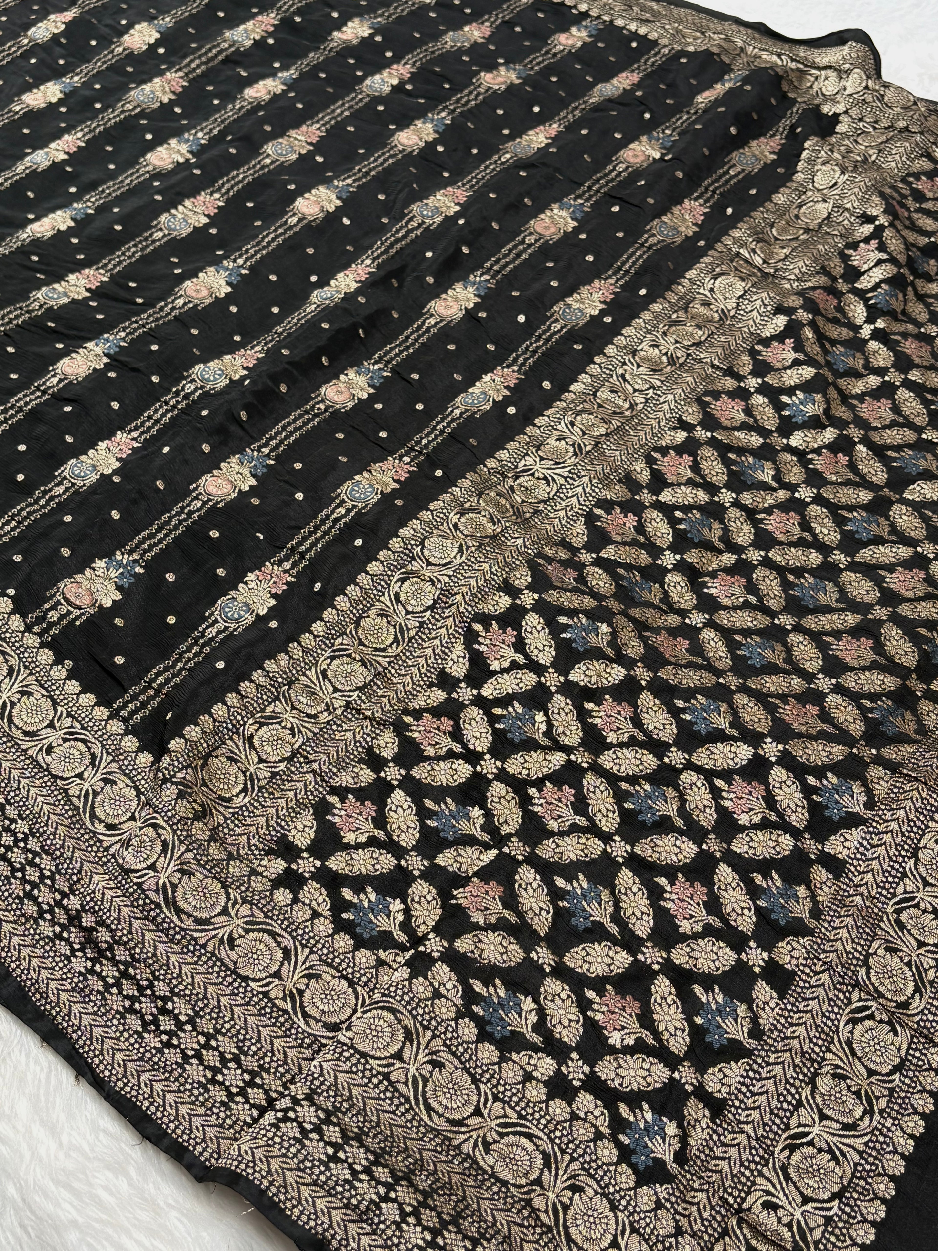 Chinon Silk Mina Banarasi Saree