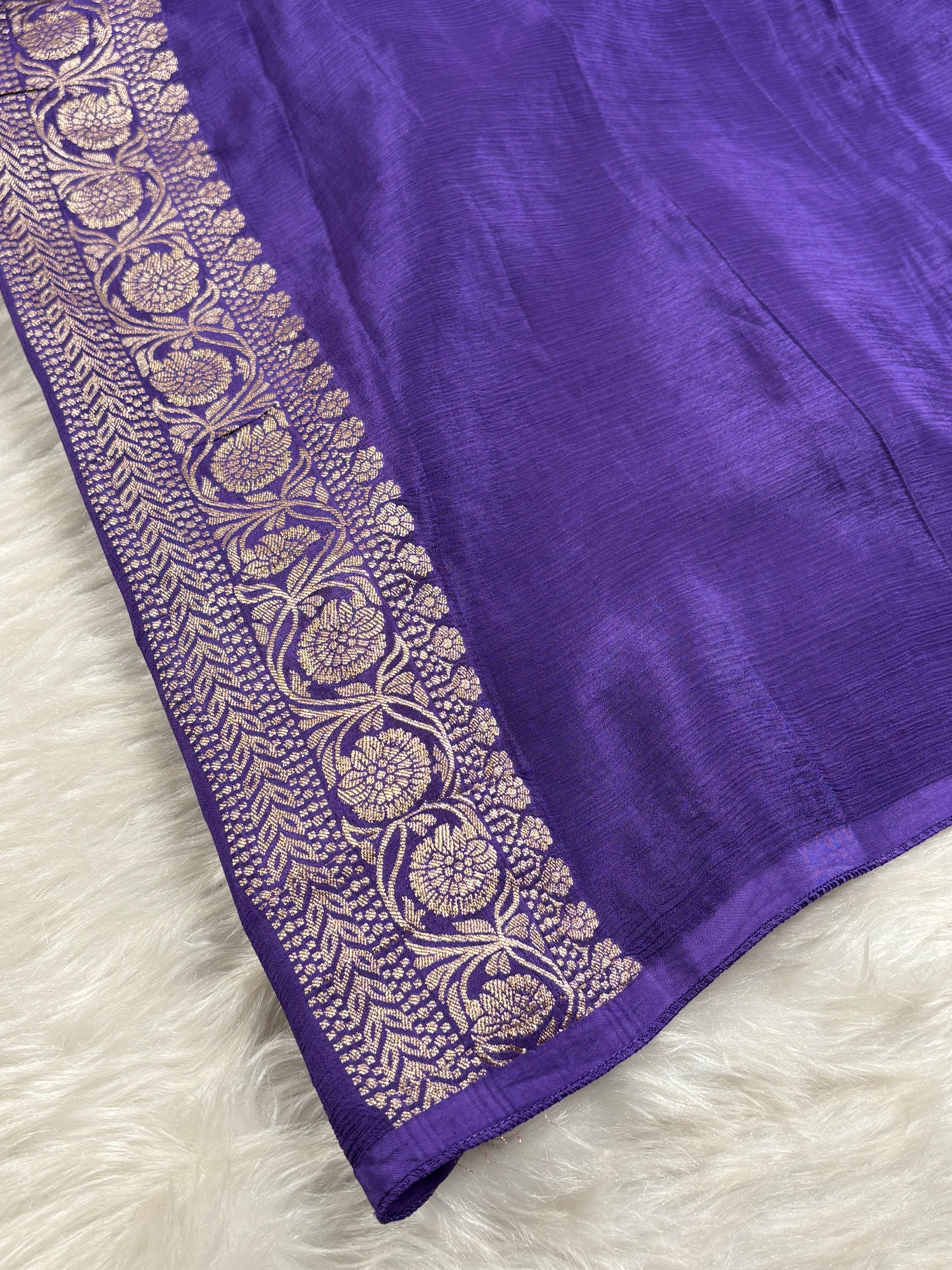 Chinon Silk Mina Banarasi Saree