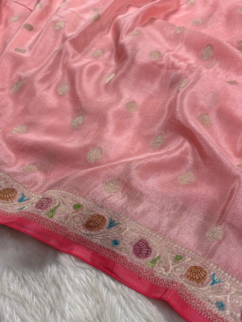 Chinon Silk Mina Banarasi Saree