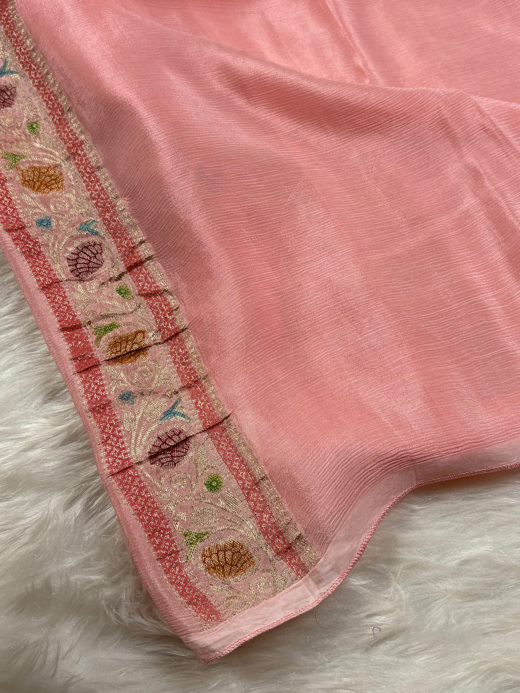 Chinon Silk Mina Banarasi Saree