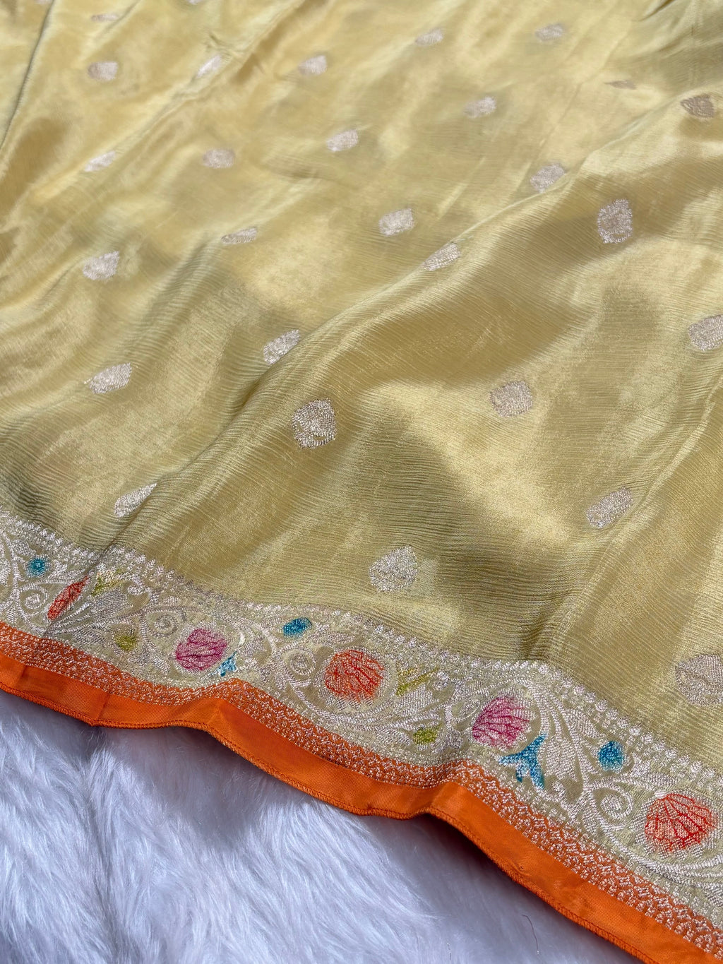 Chinon Silk MIna Banarasi Saree