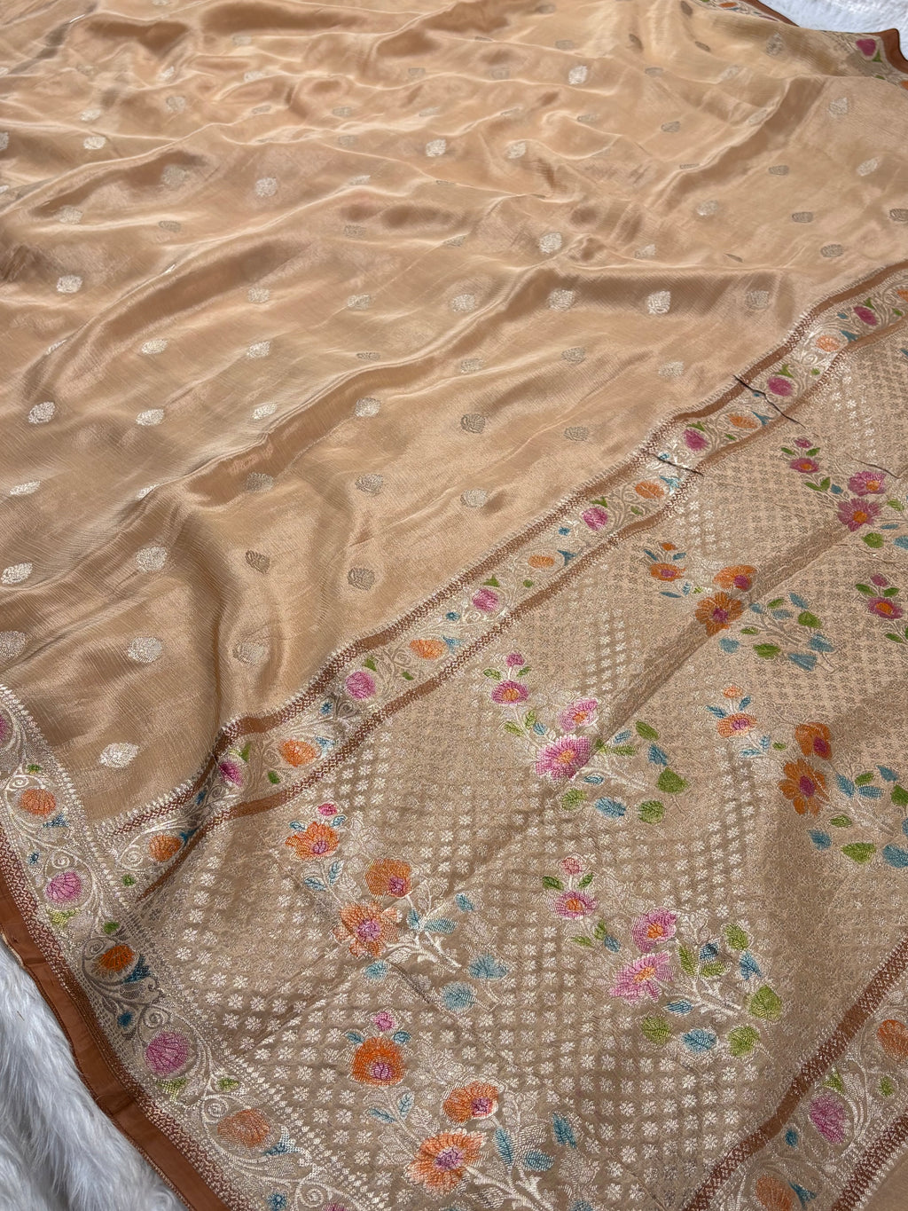 Chinon Silk Mina Banarasi Saree