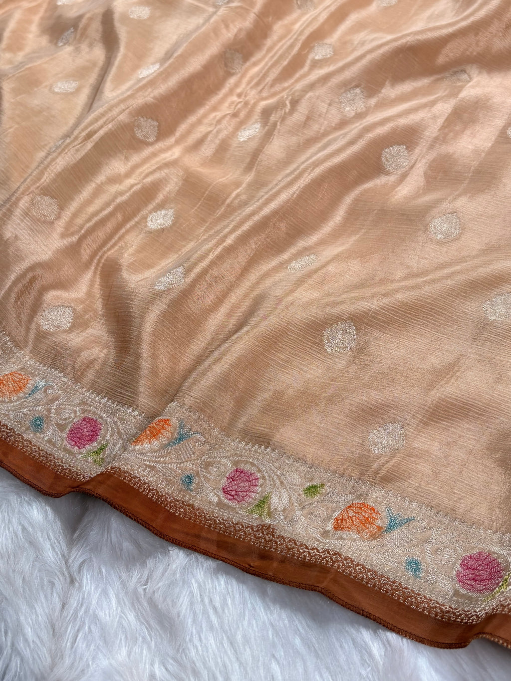 Chinon Silk Mina Banarasi Saree