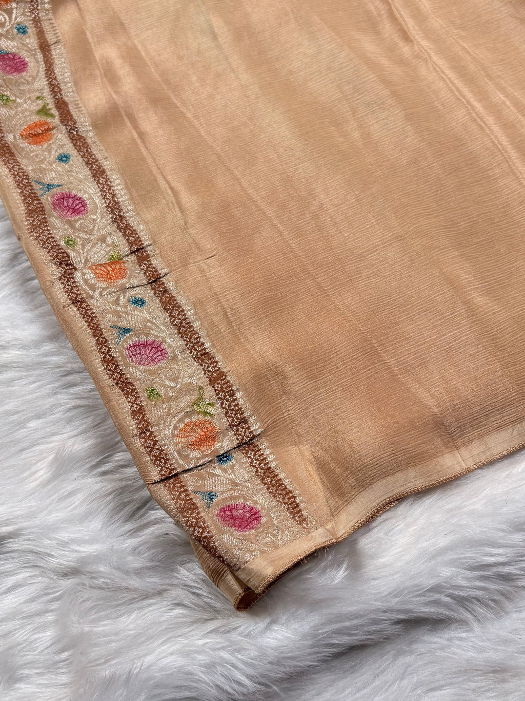 Chinon Silk Mina Banarasi Saree