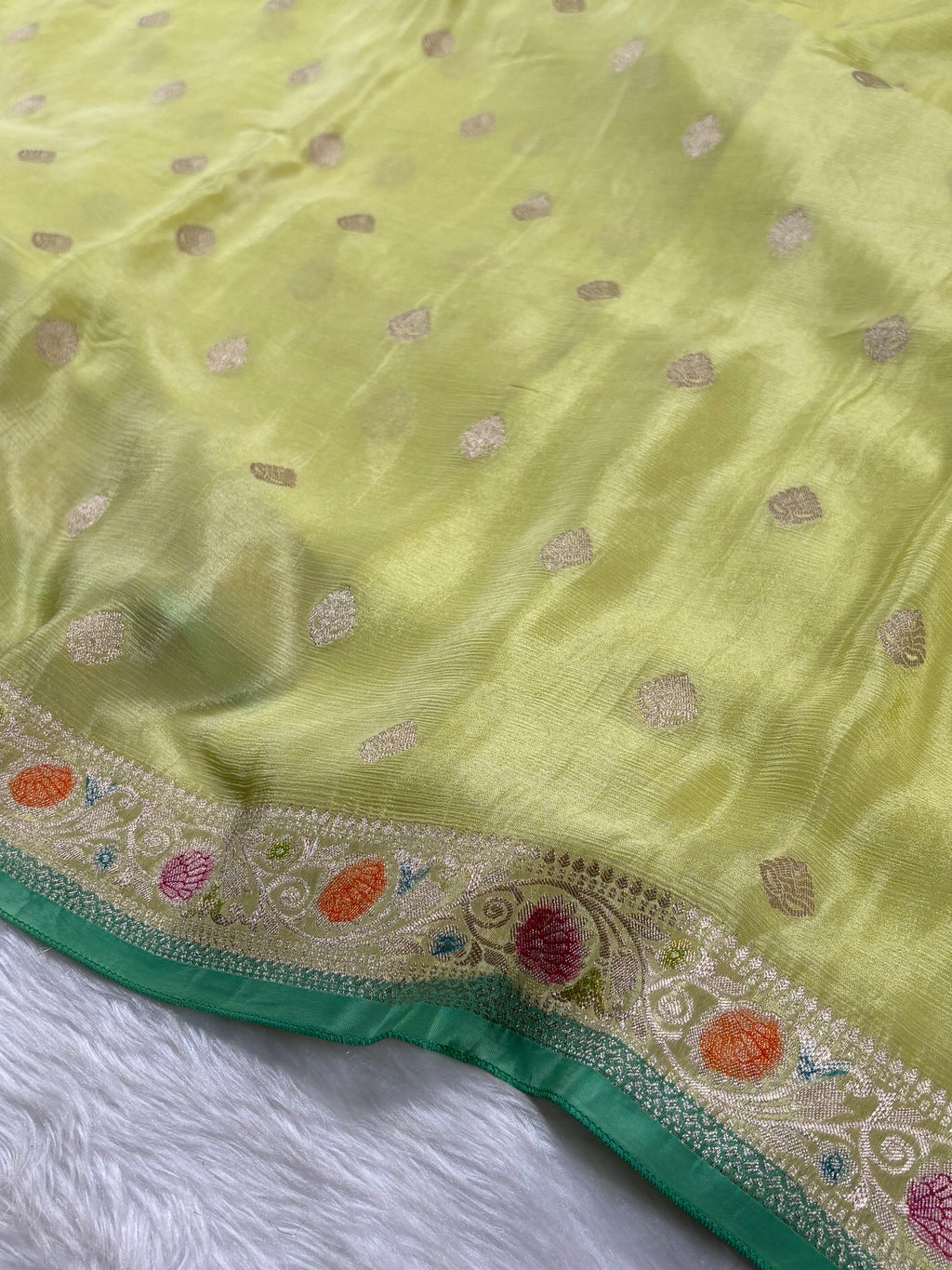 Chinon Silk Mina Banarasi Saree