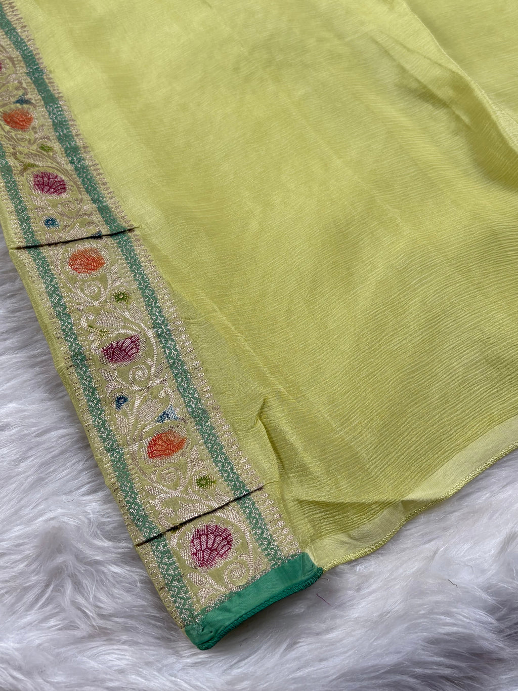 Chinon Silk Mina Banarasi Saree