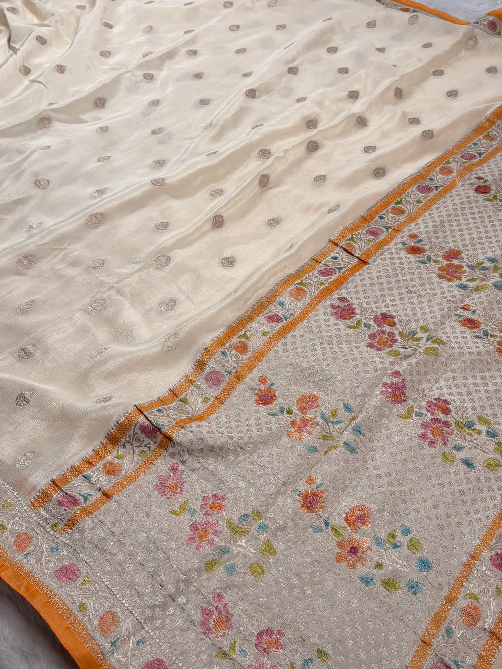 Chinon Silk Mina Banarasi Saree