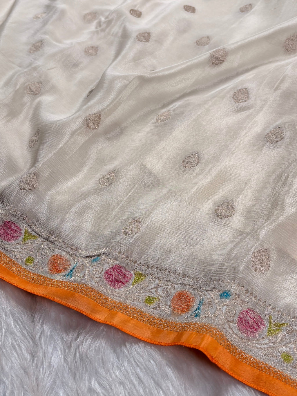 Chinon Silk Mina Banarasi Saree