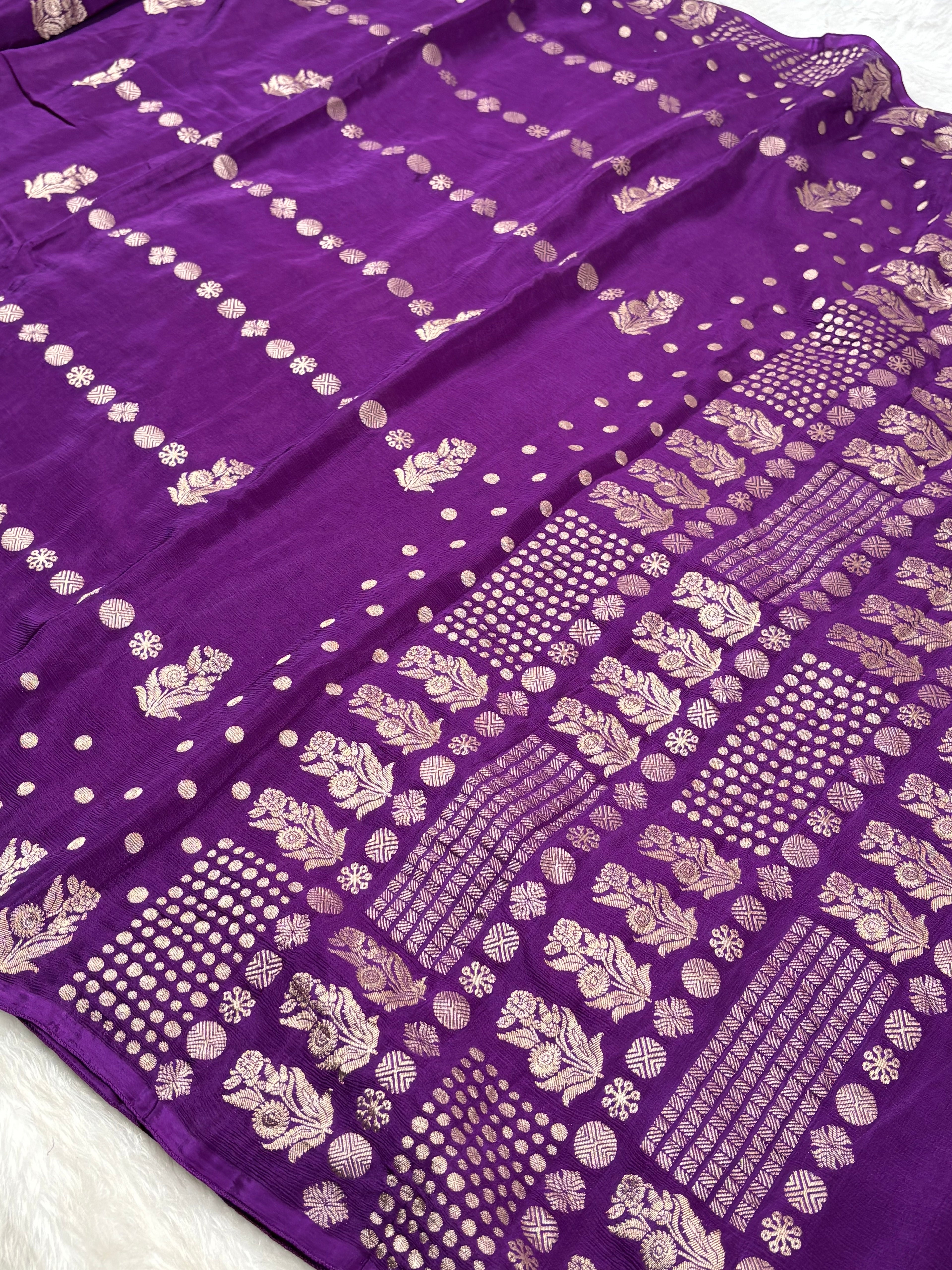 Chinon Silk Banarasi Saree