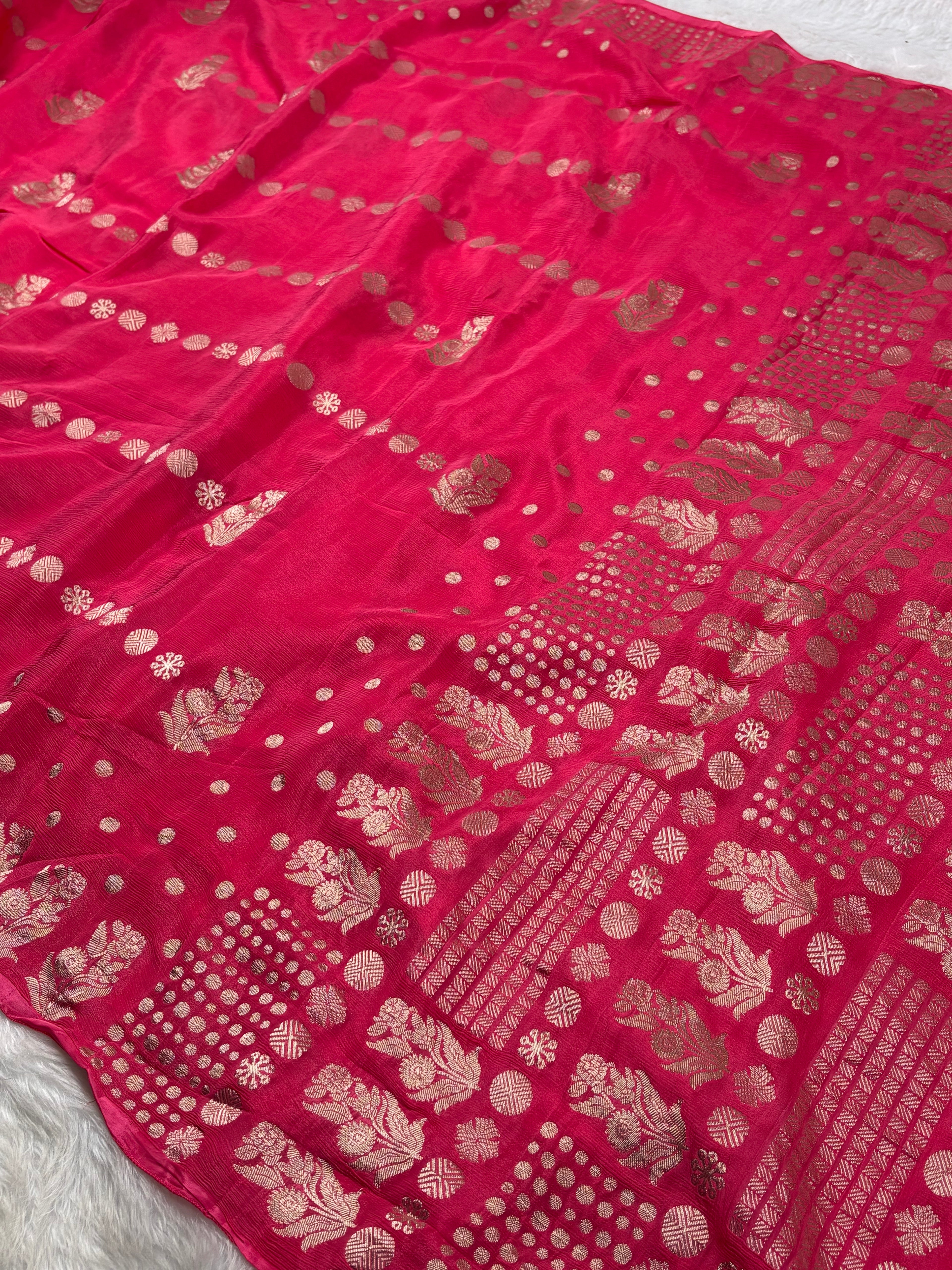 Chinon Silk Banarasi Saree