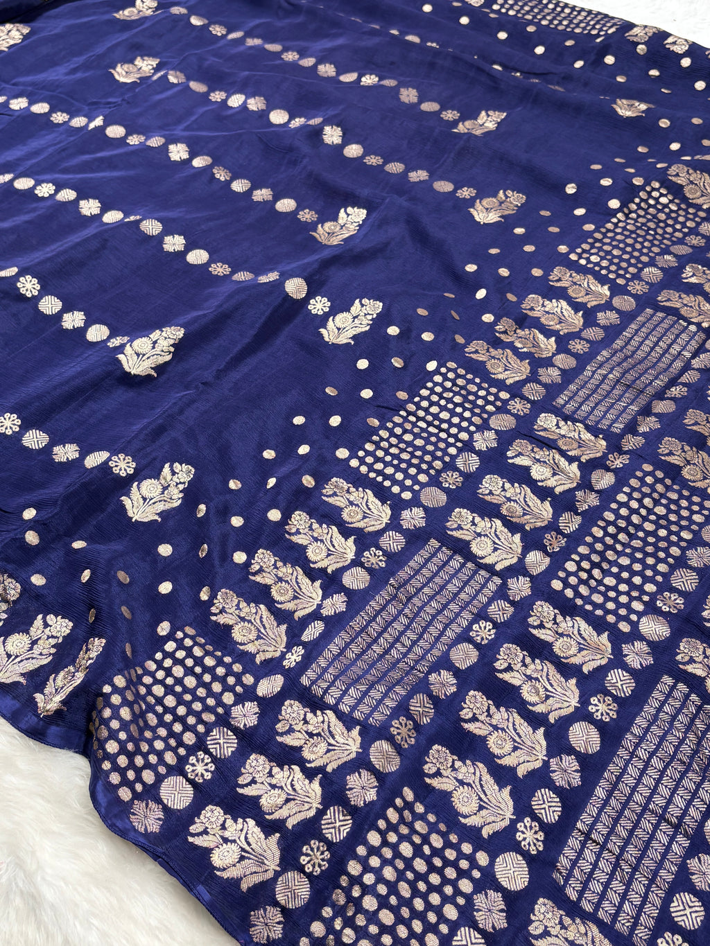 Chinon Silk Banarasi Saree