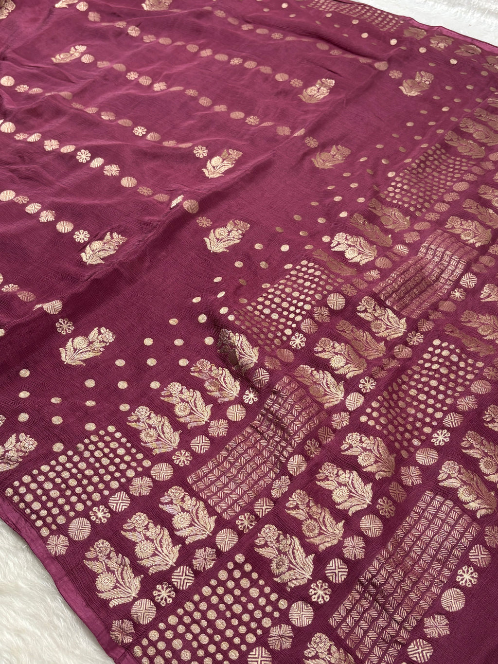Chinon Silk Banarasi Saree