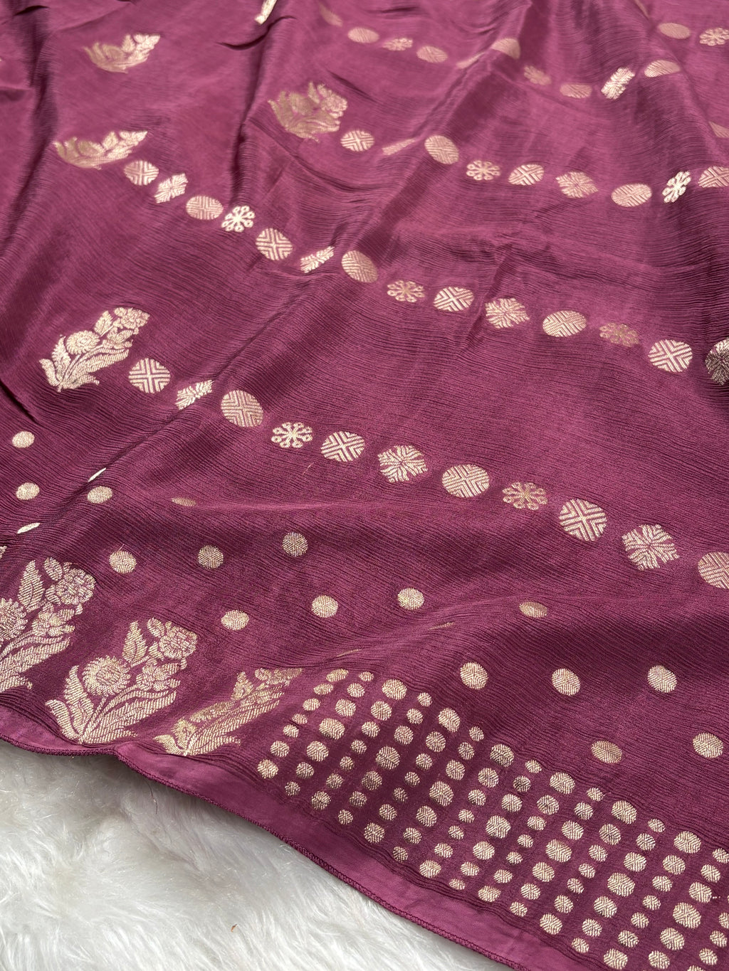 Chinon Silk Banarasi Saree