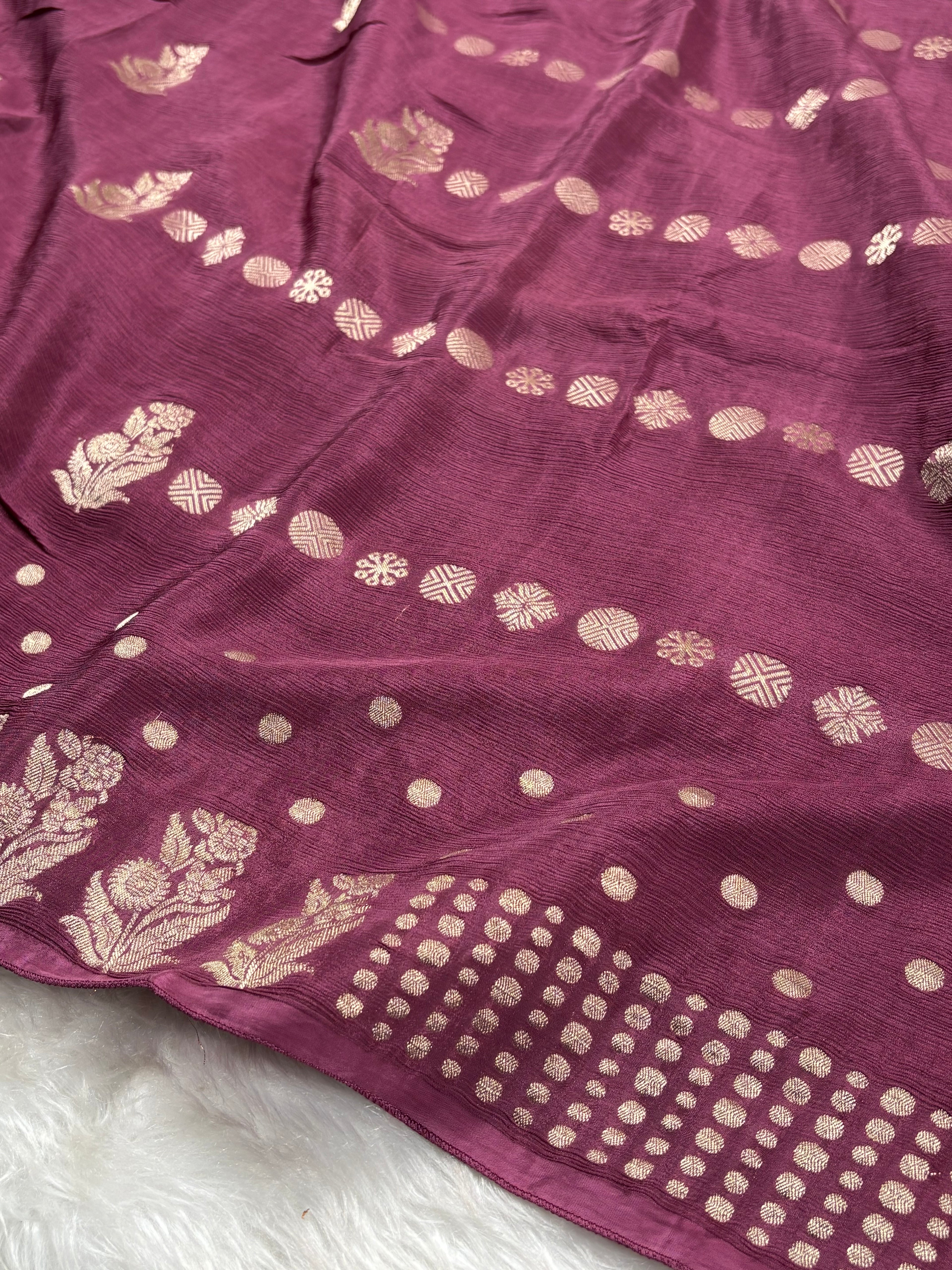 Chinon Silk Banarasi Saree