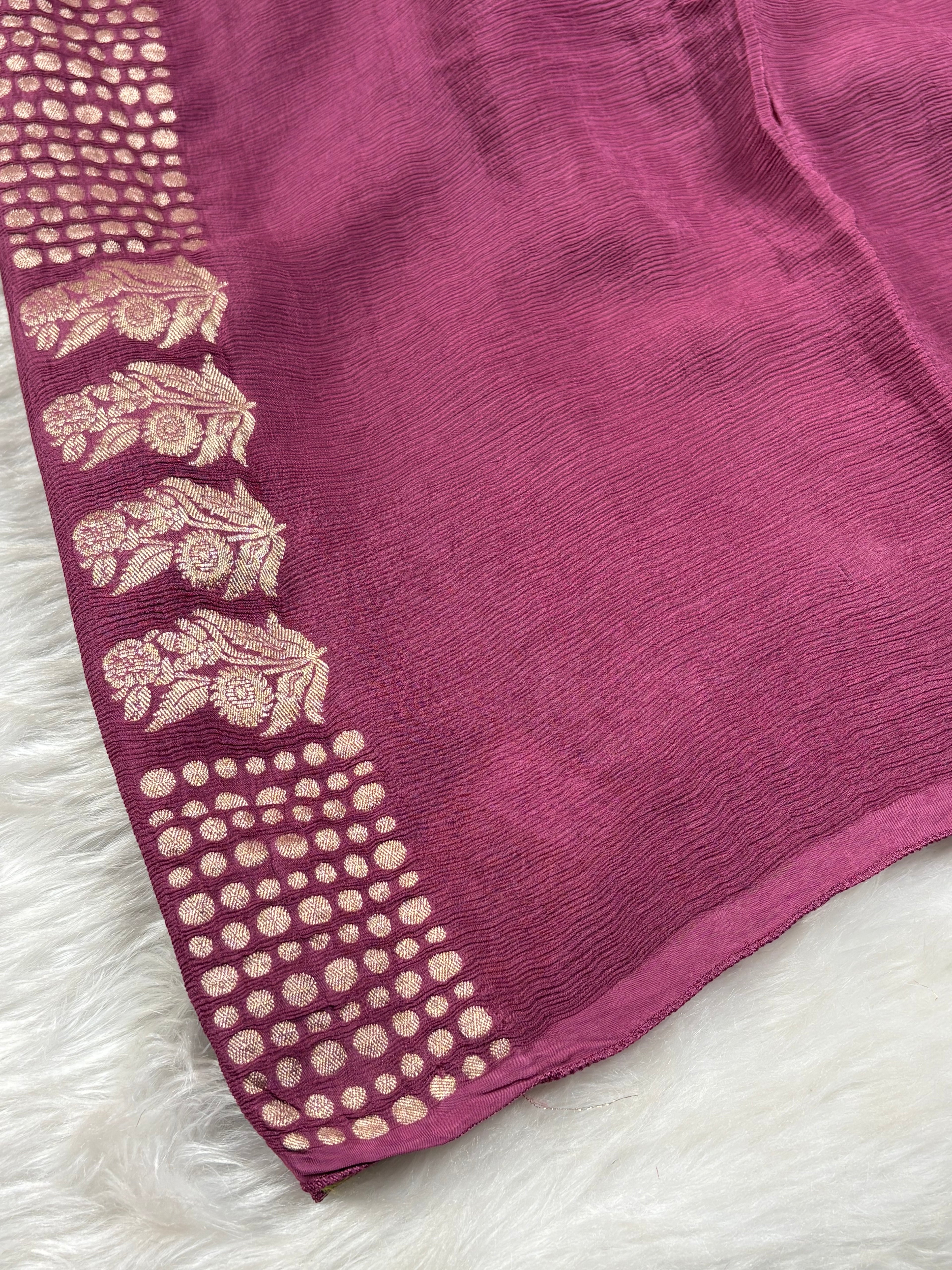 Chinon Silk Banarasi Saree