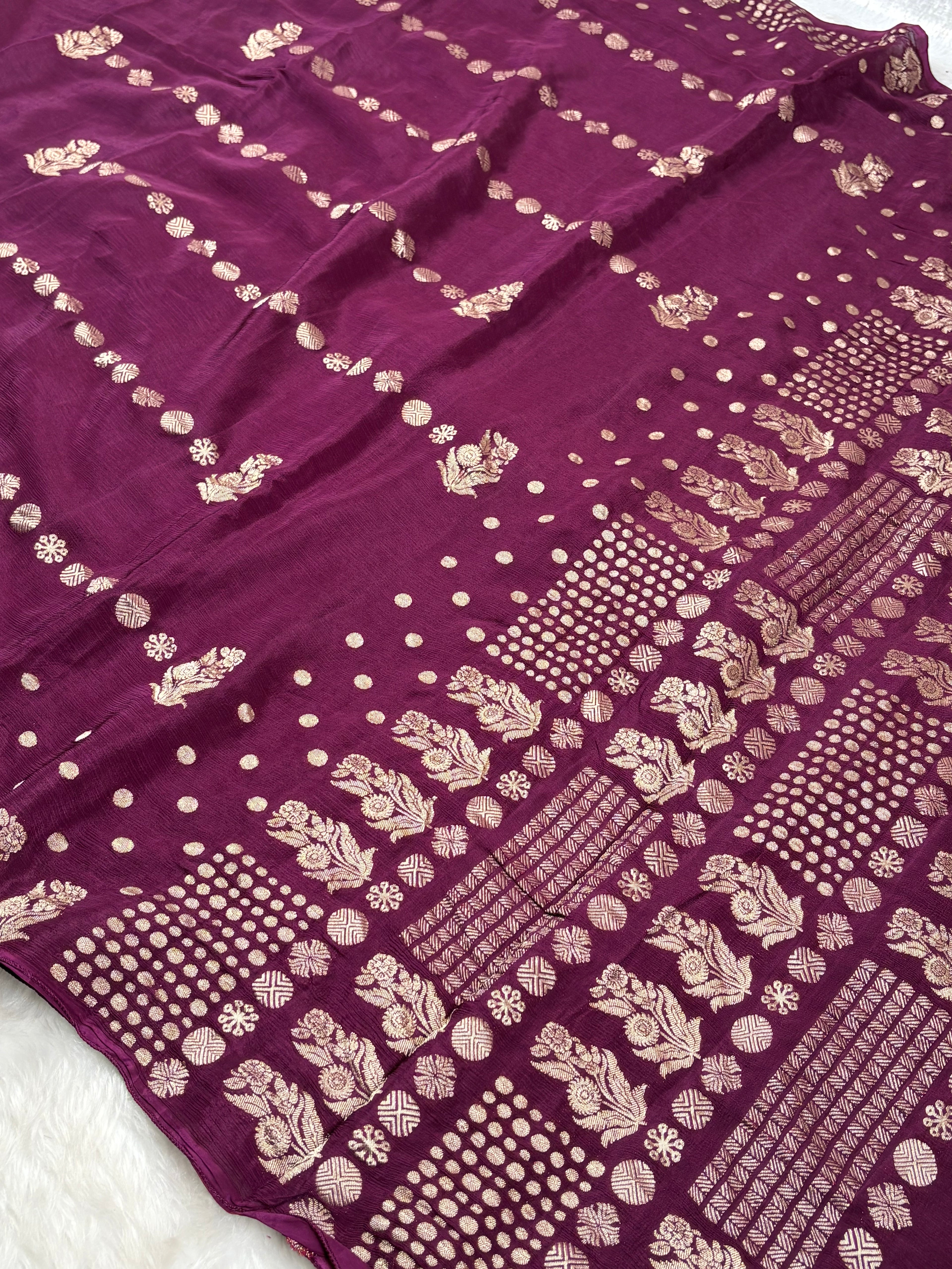 Chinon SIlk Banarasi Saree
