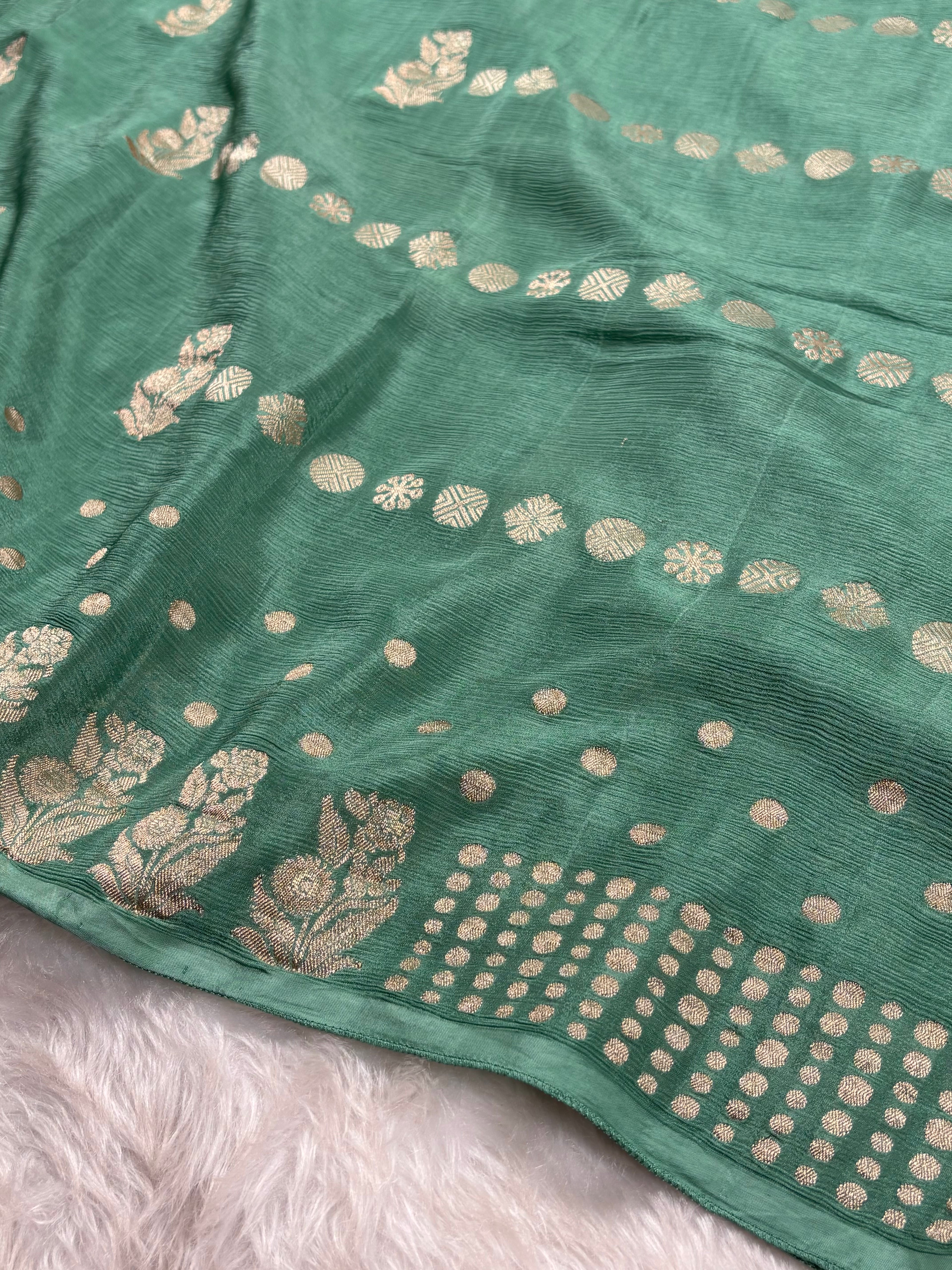 Chinon Silk Banarasi Saree