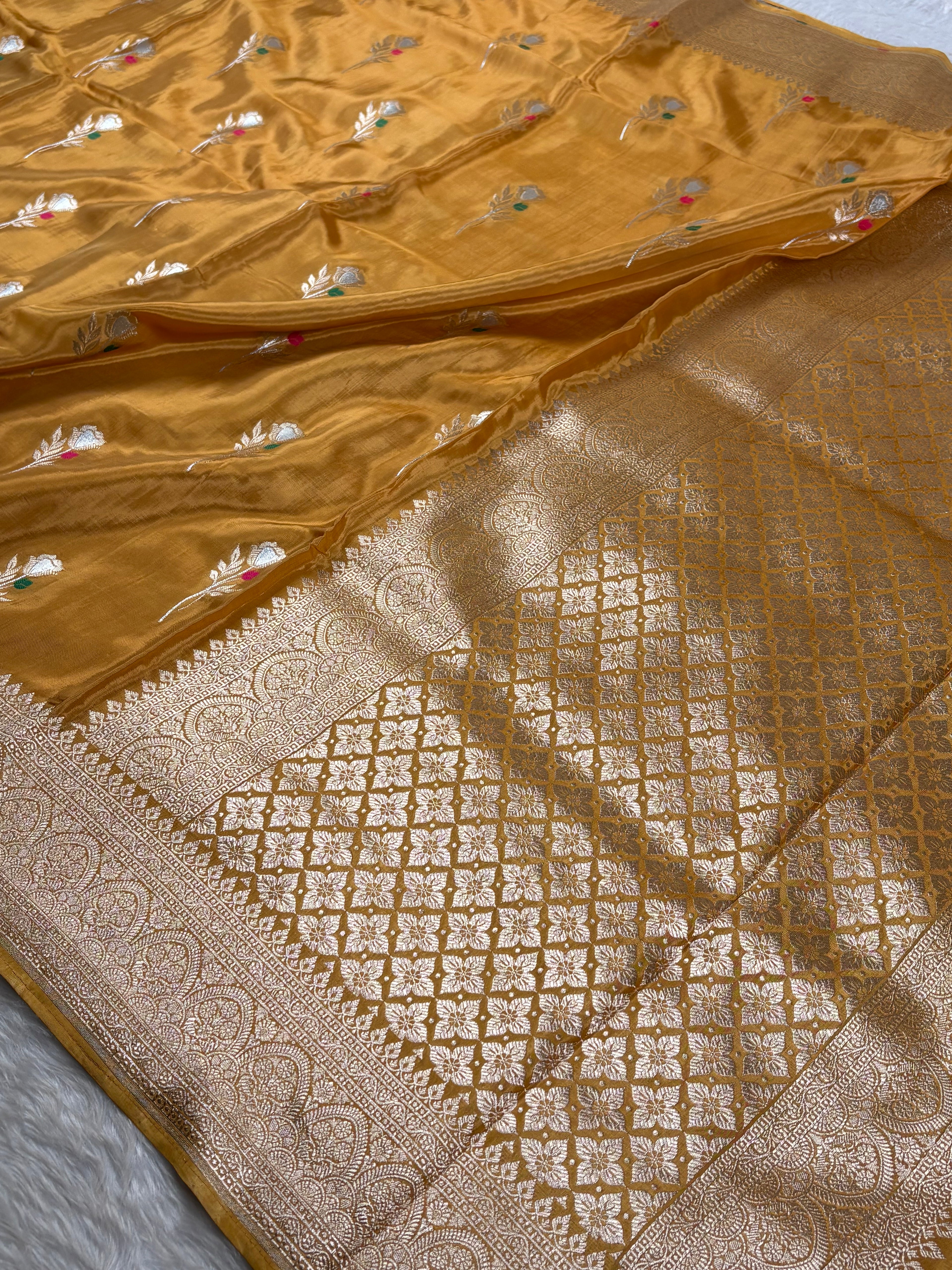 HO Crap Silk Mina Banarasi Saree