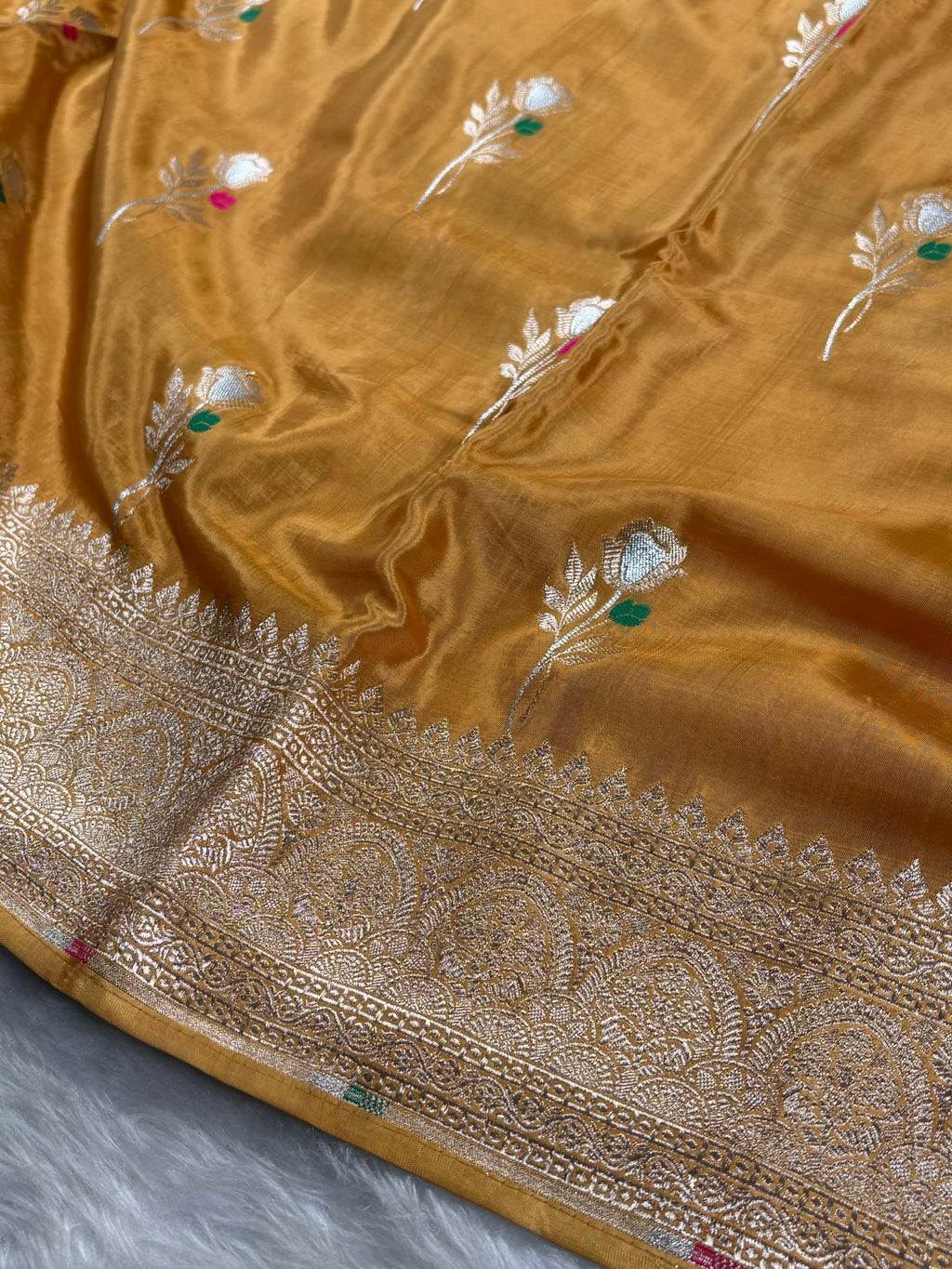 HO Crap Silk Mina Banarasi Saree