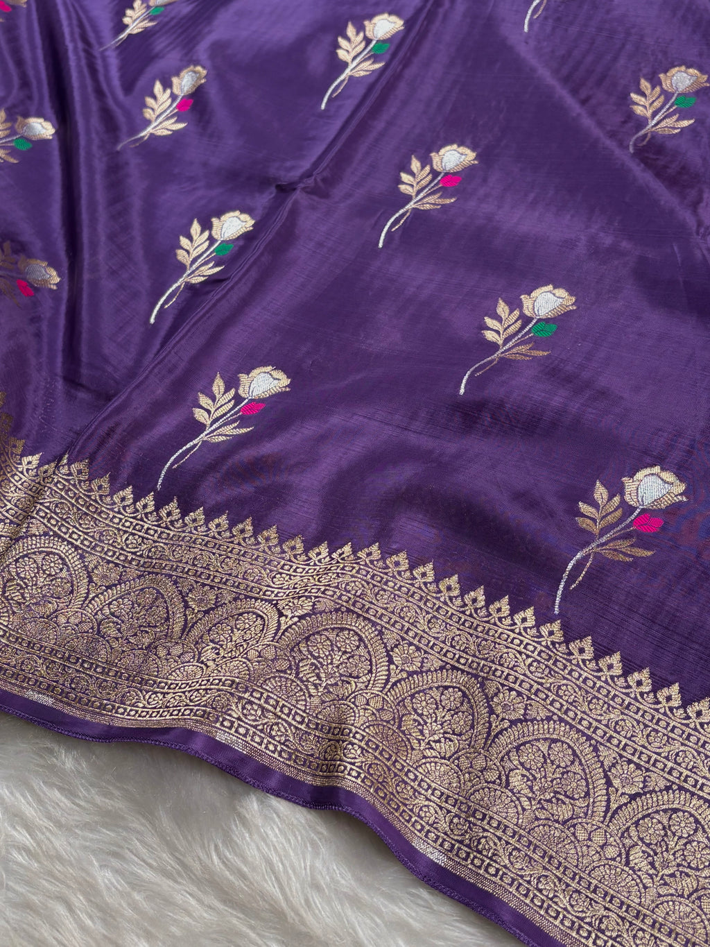 HO Crap Silk Mina Banarasi Saree
