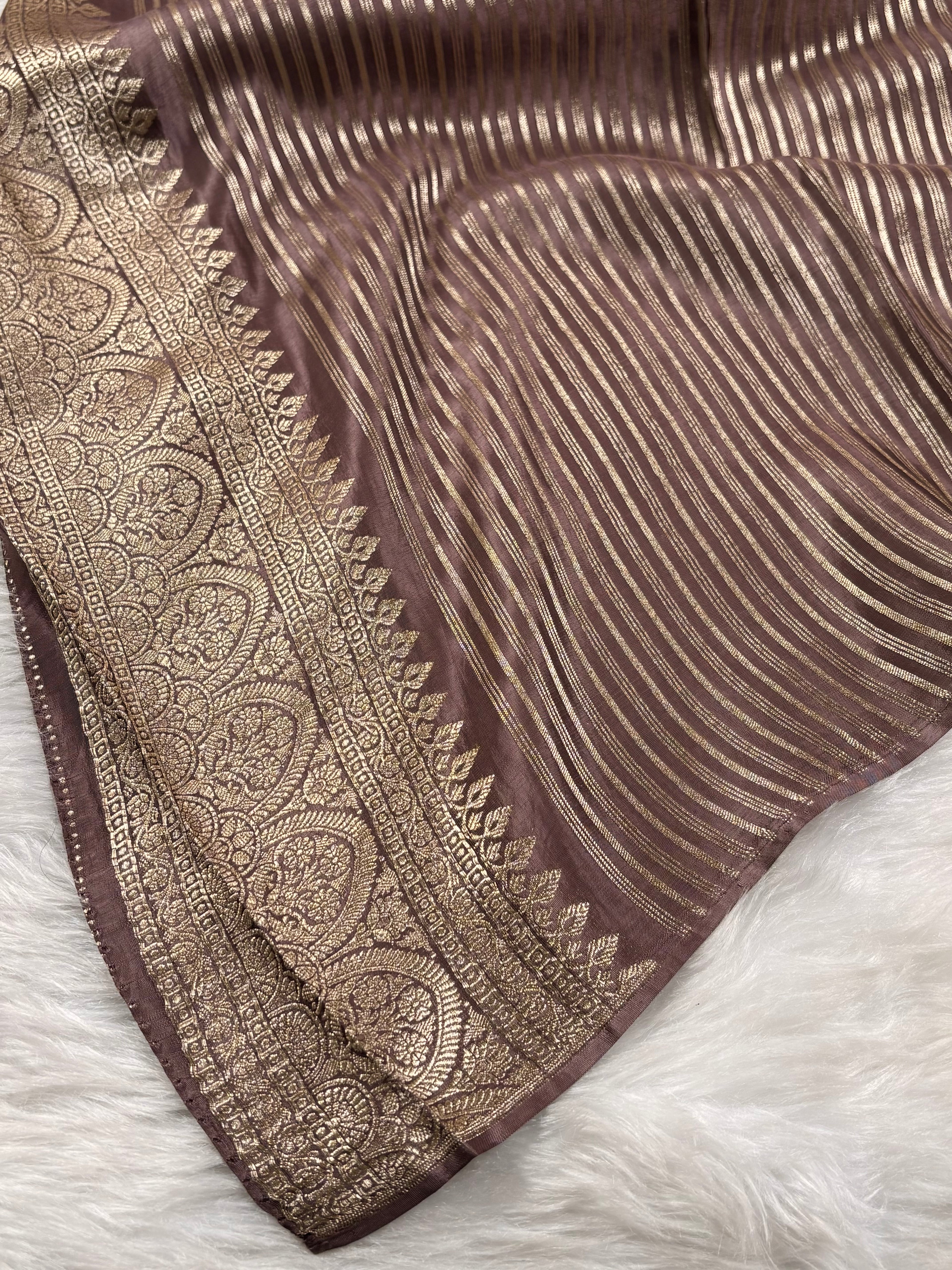 HO Crap Silk Mina Banarasi Saree