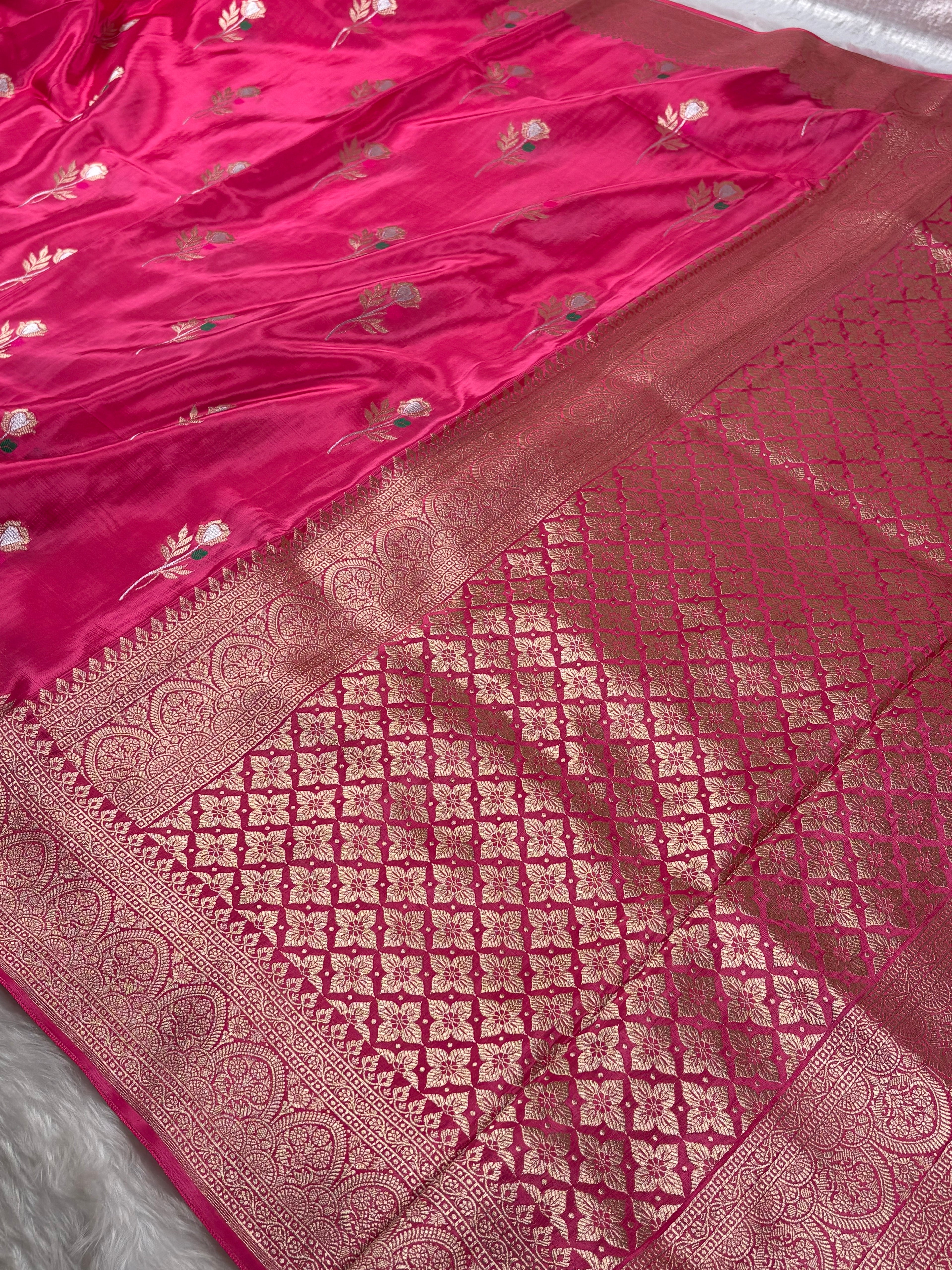 HO Crap Silk Mina Banarasi Saree