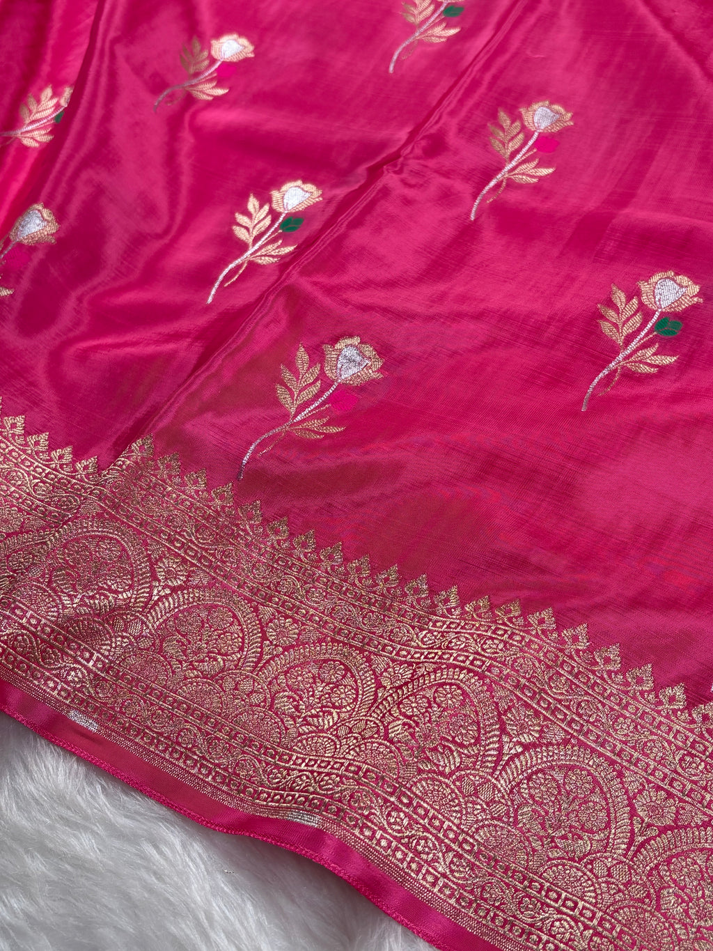 HO Crap Silk Mina Banarasi Saree