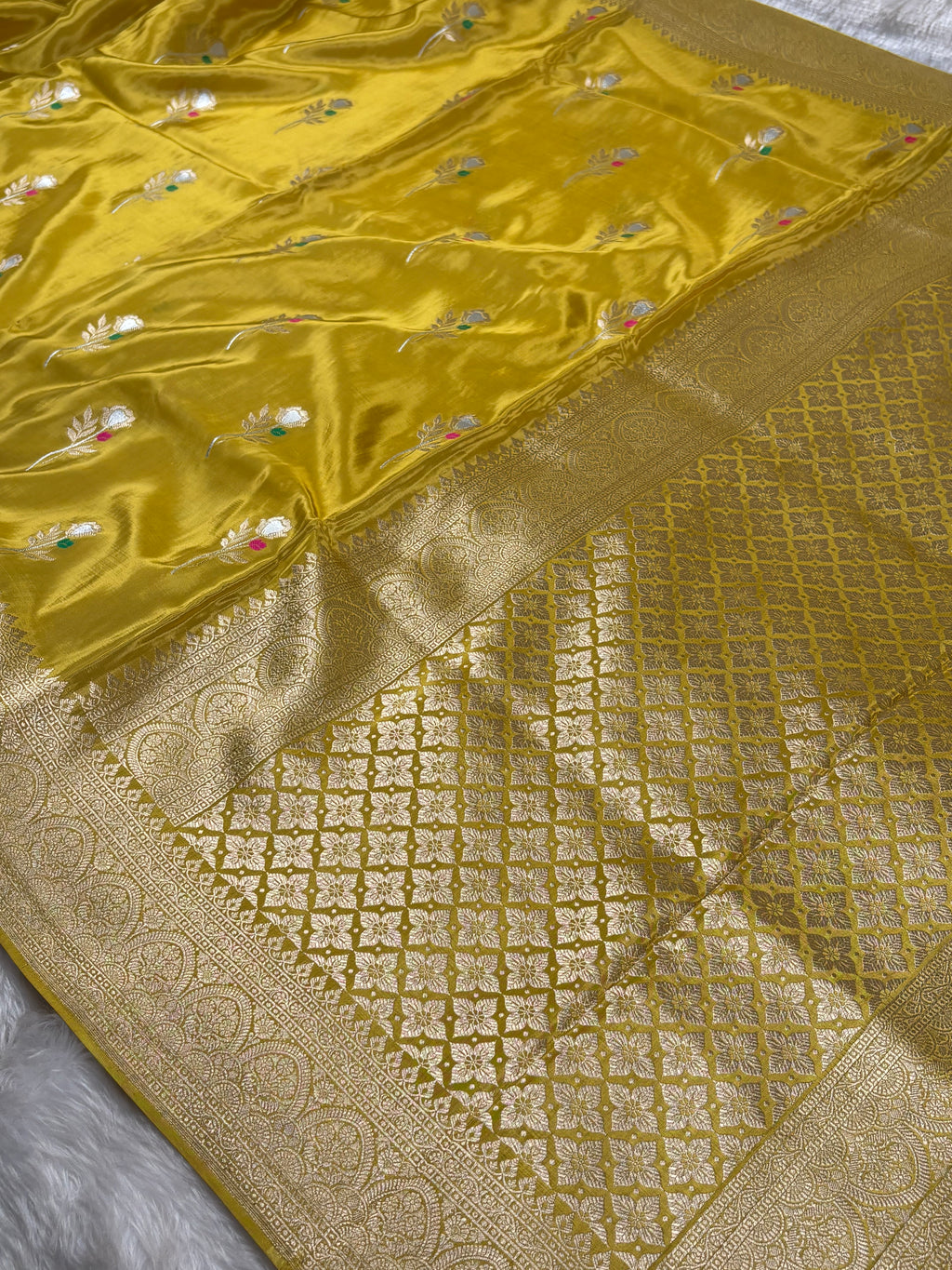 HO Crap Silk Mina Banarasi Saree