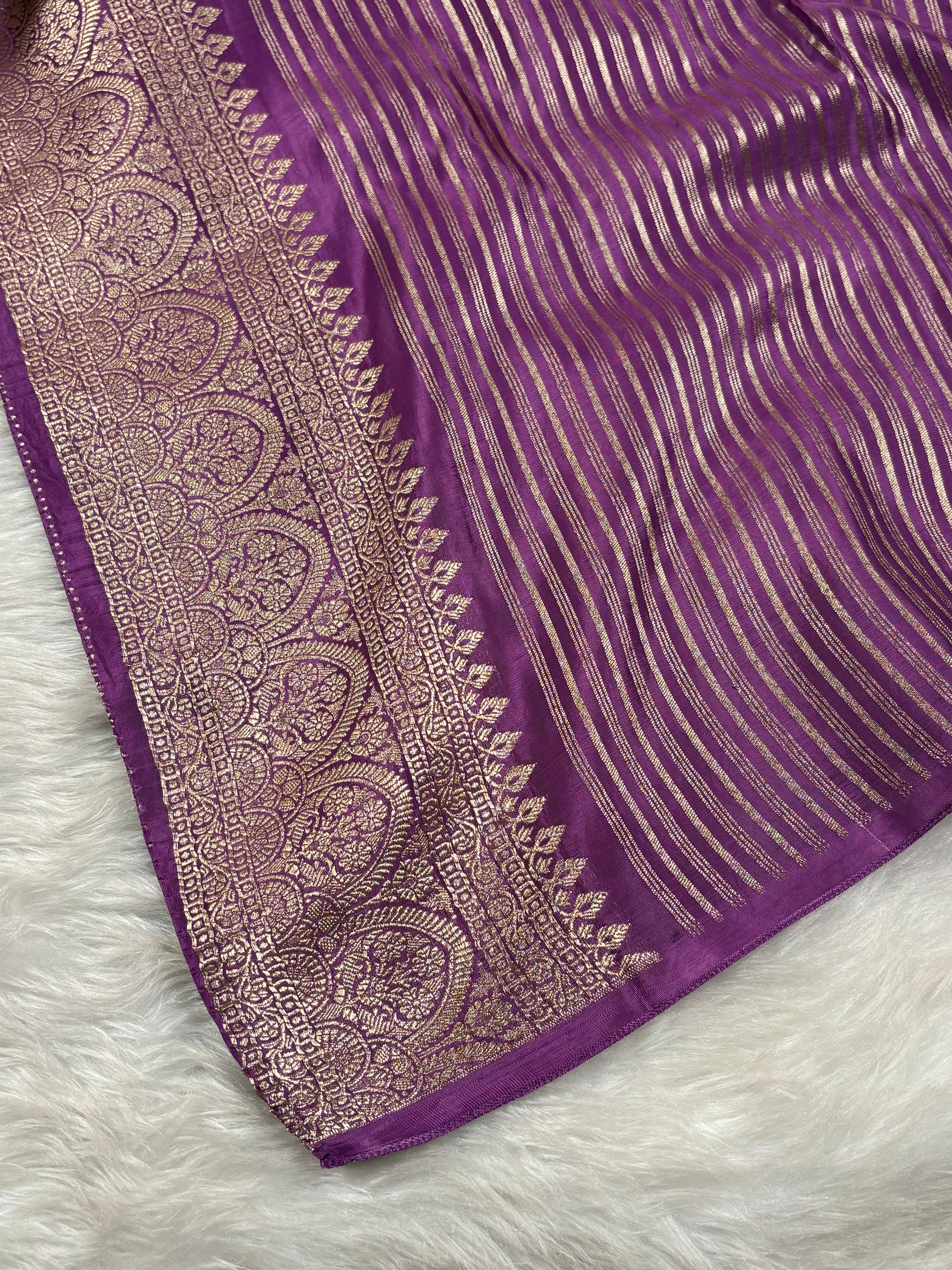 HO Crap Silk Mina Banarasi Saree