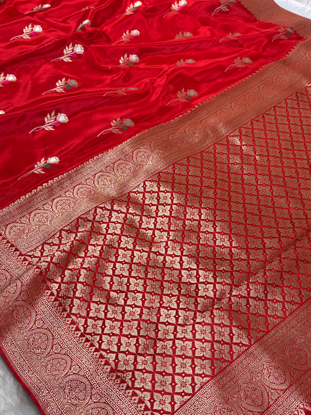 HO Crap Silk Mina Banarasi Saree