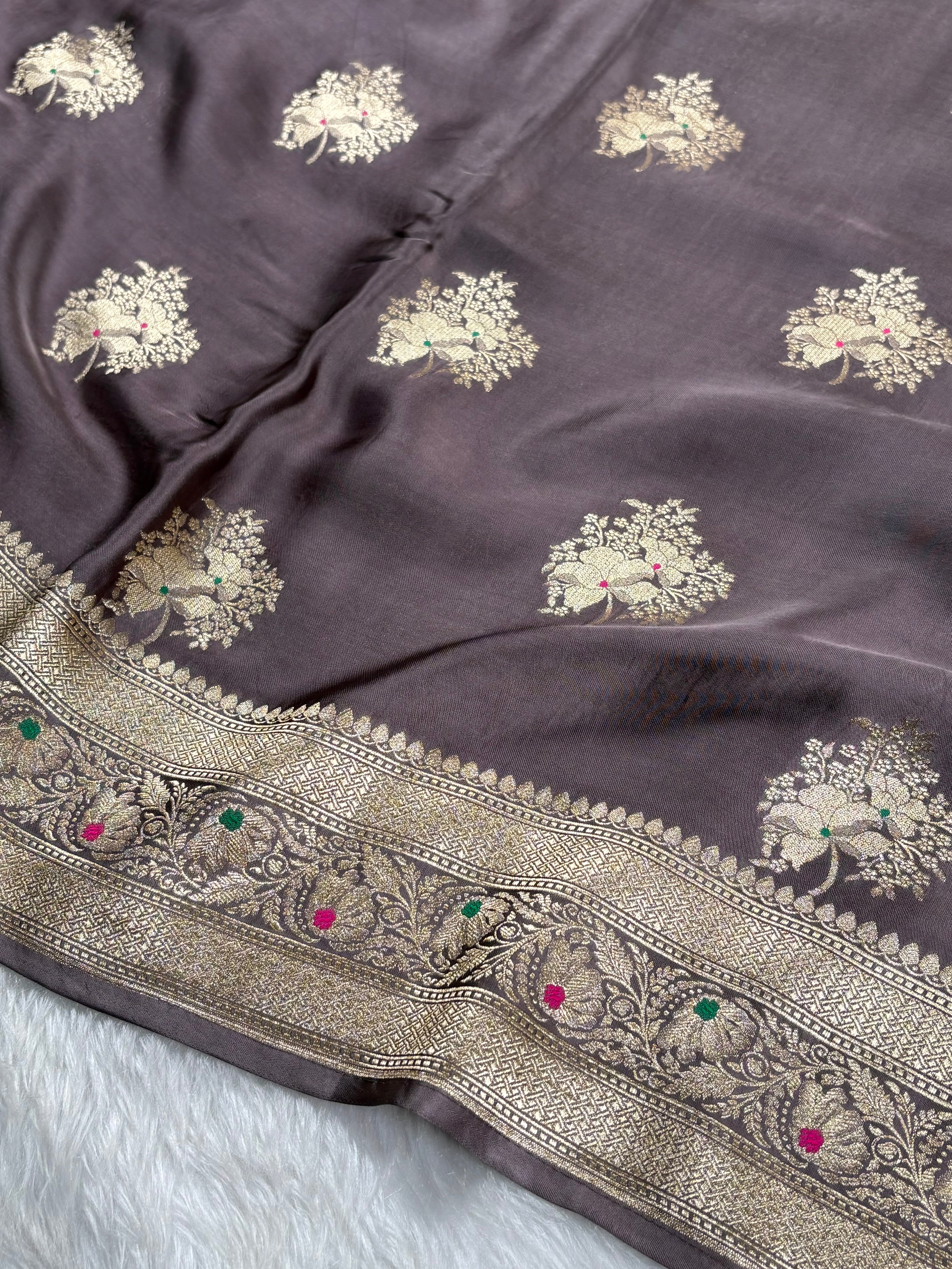 HO Crap Silk Banarasi Saree