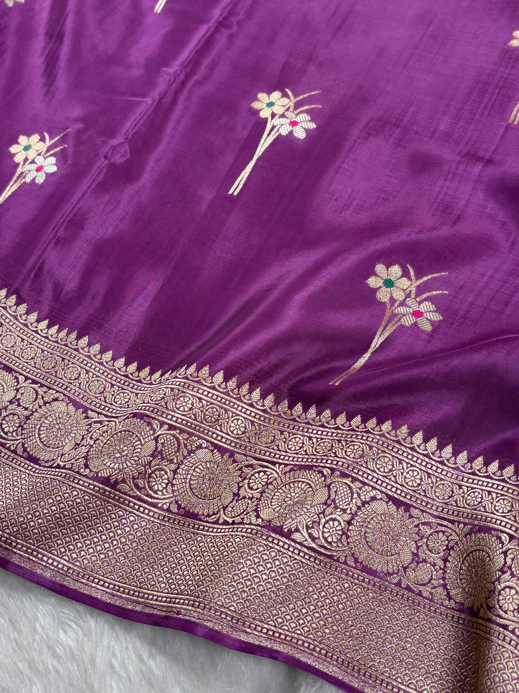 HO Crap Silk Mina Banarasi Saree